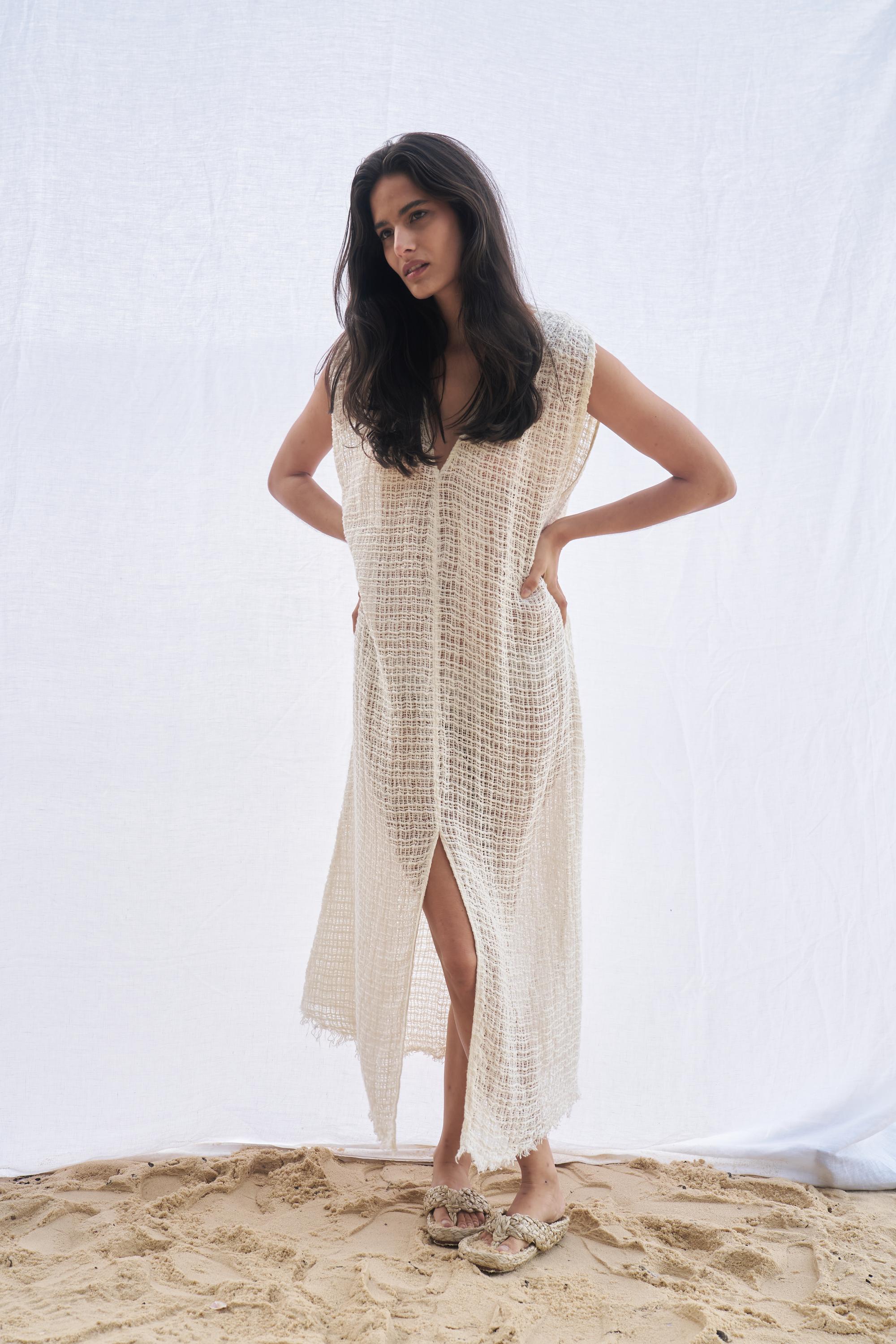 Poppea Dress - Cestino Panna
