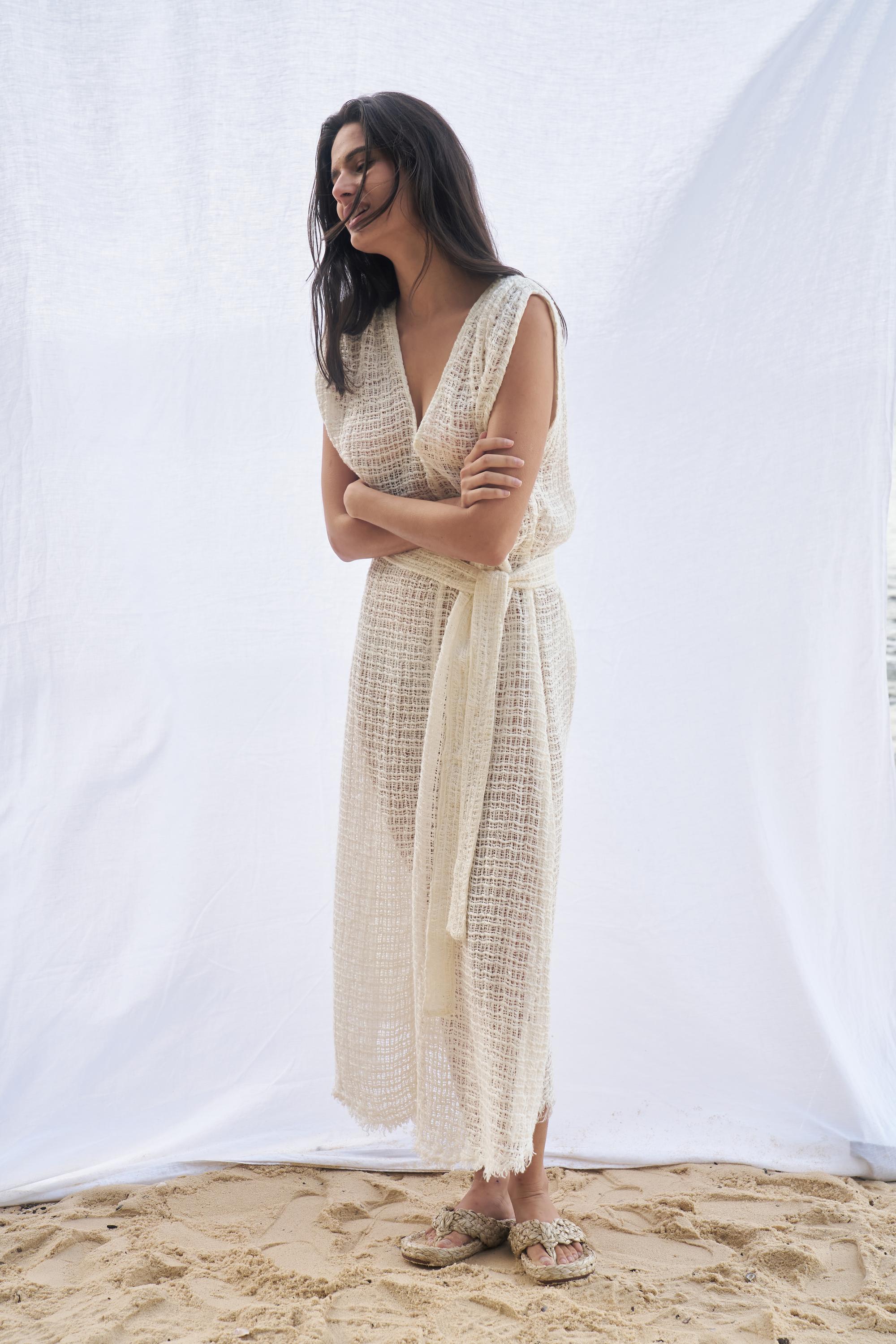 Poppea Dress - Cestino Panna