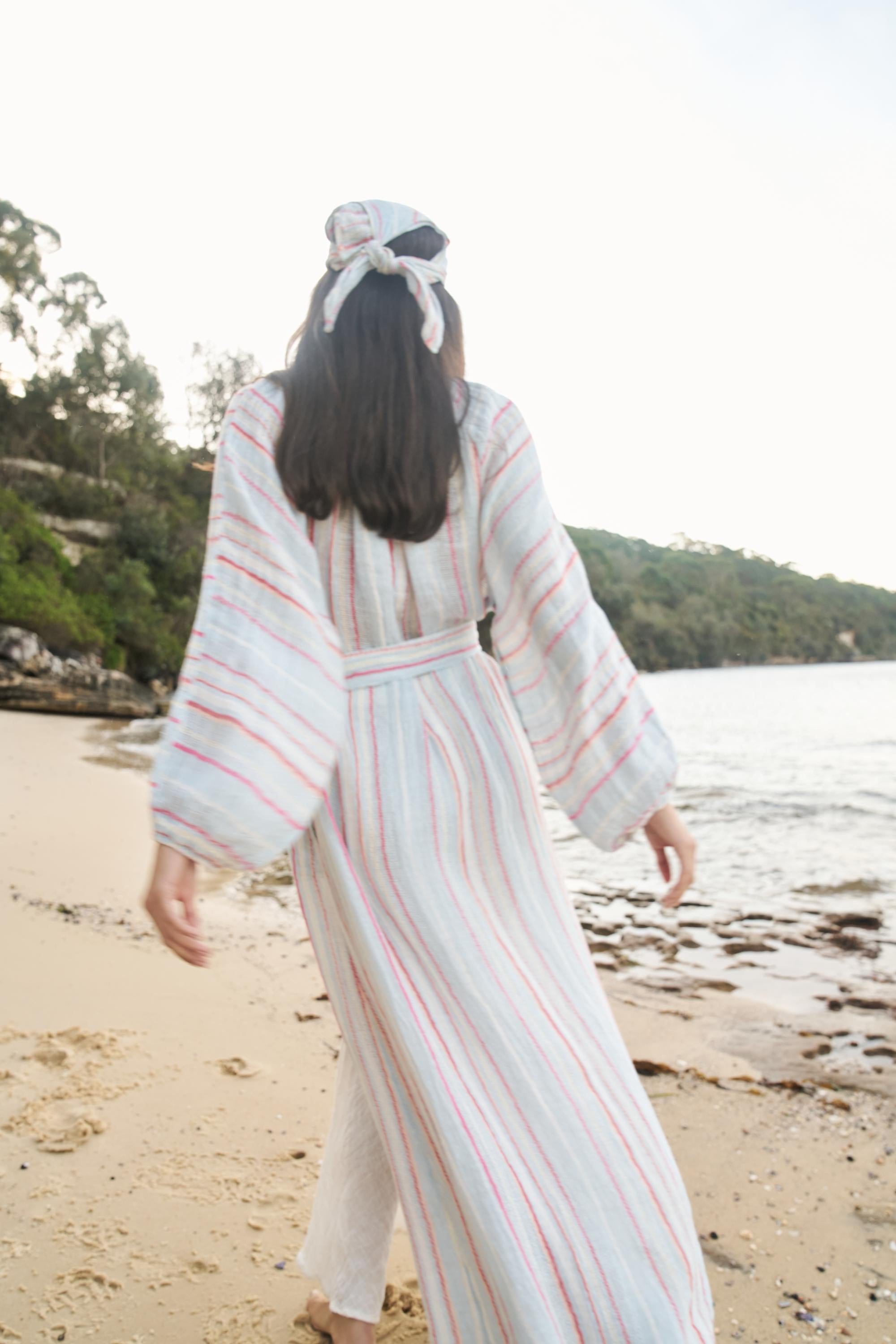 El Manto Dress + Duster - Kalos Stripe