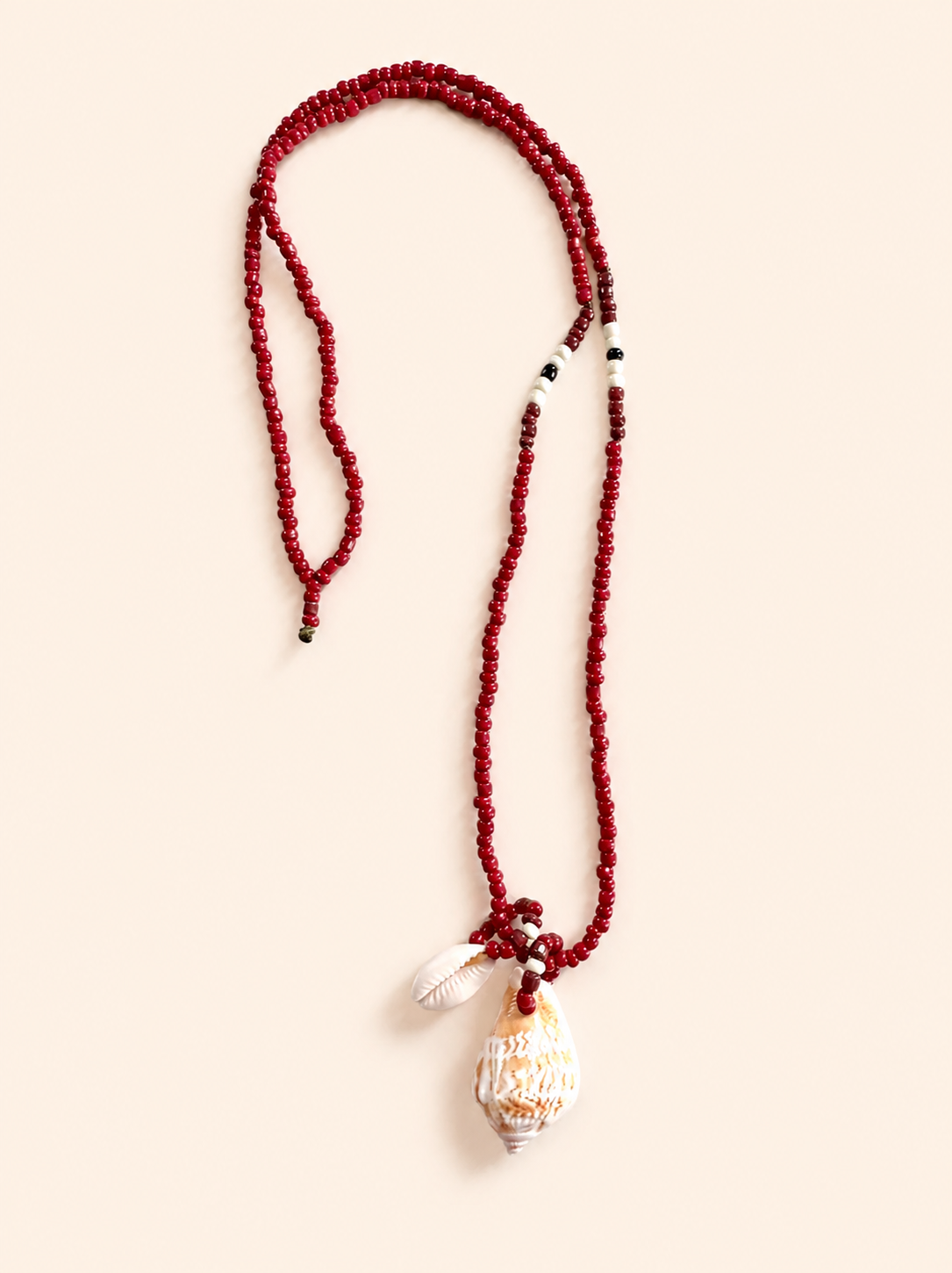 The Formentera Long Necklace – Red Coral