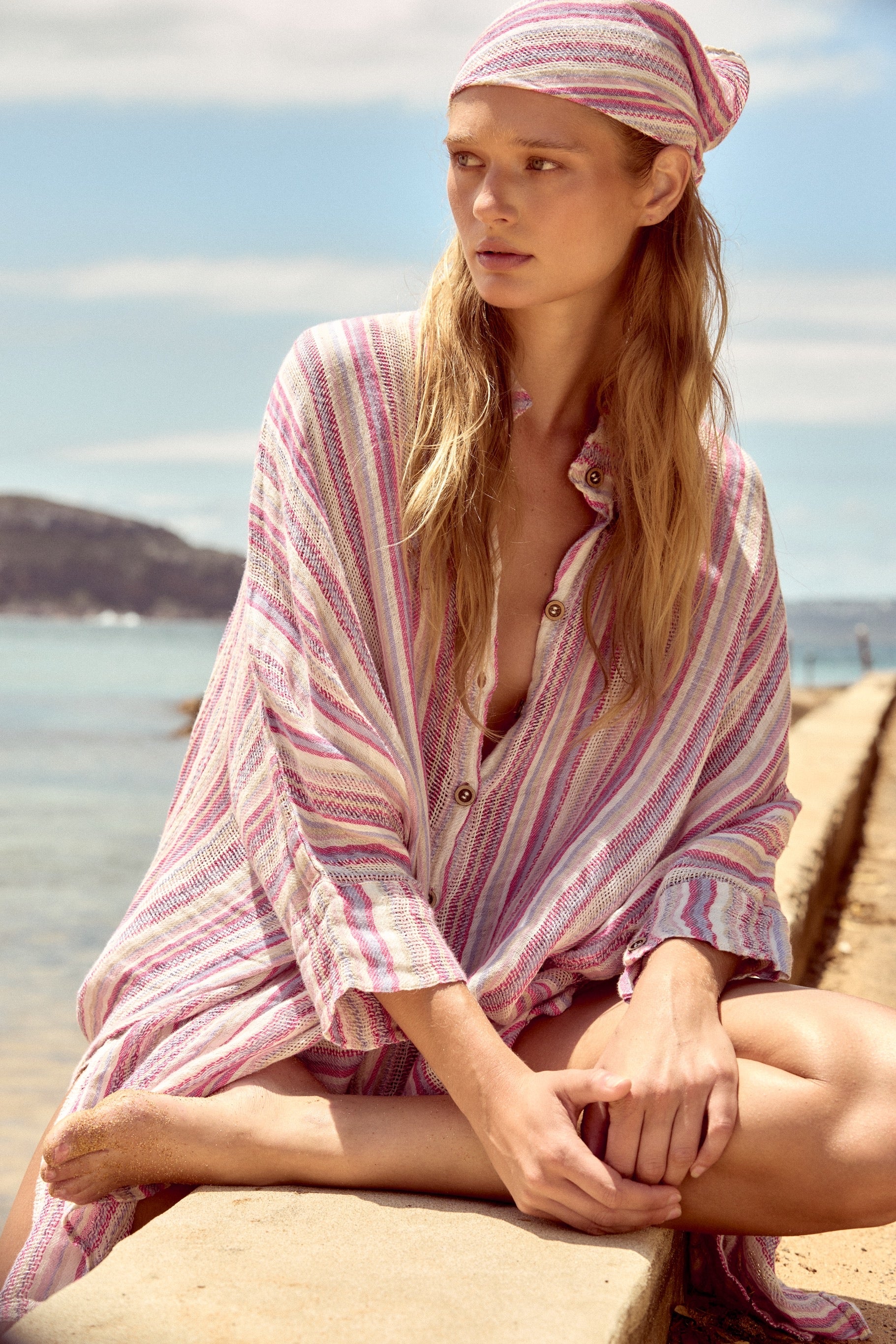 Lino Bandana - Pampa Stripe