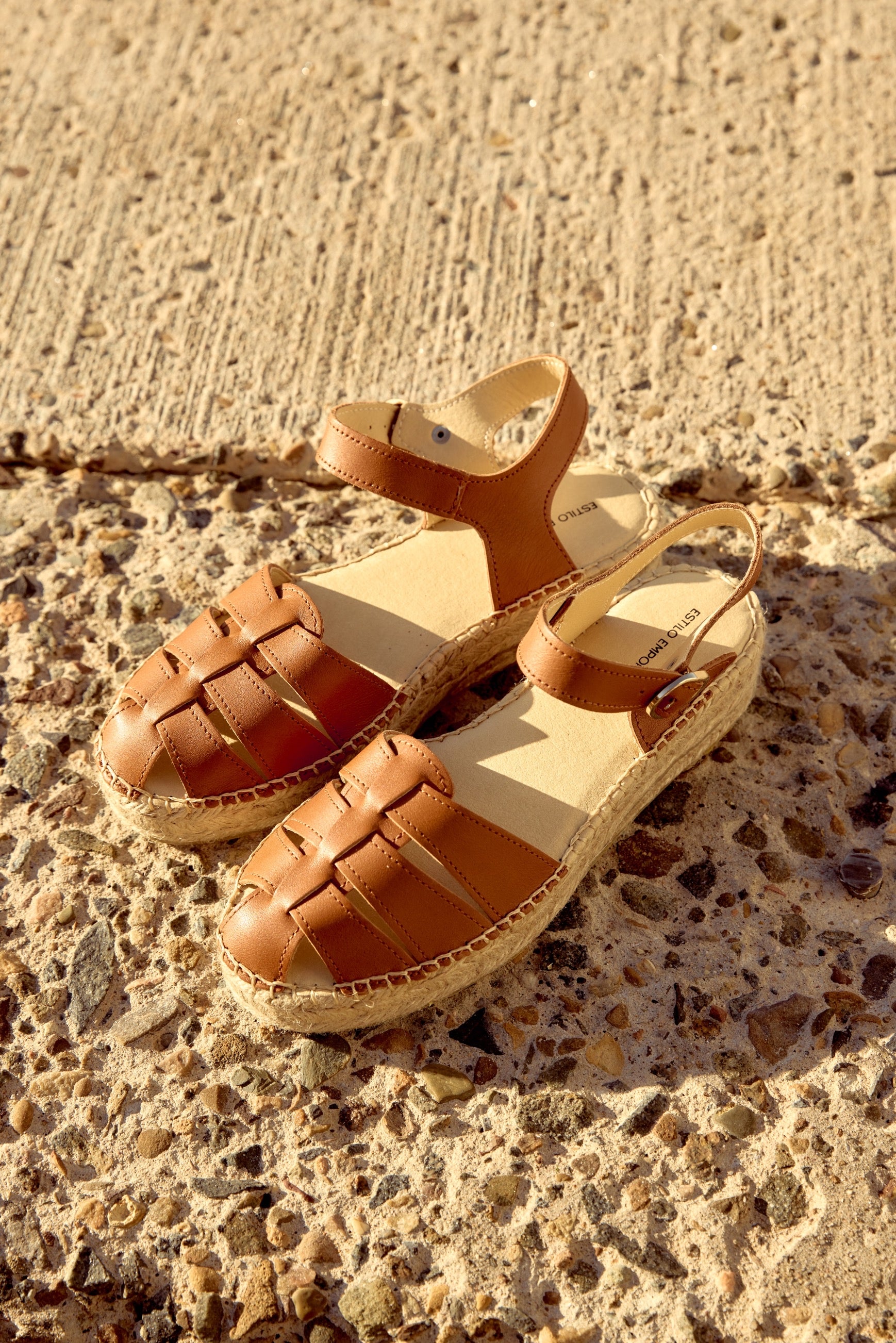 Bosque Fisherman Espadrille Sandal -Tan Nappa