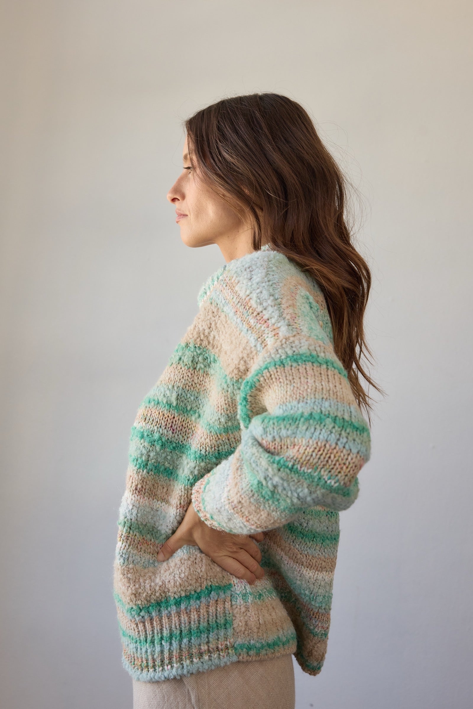 Zephyr Sweater - Aqua Multi