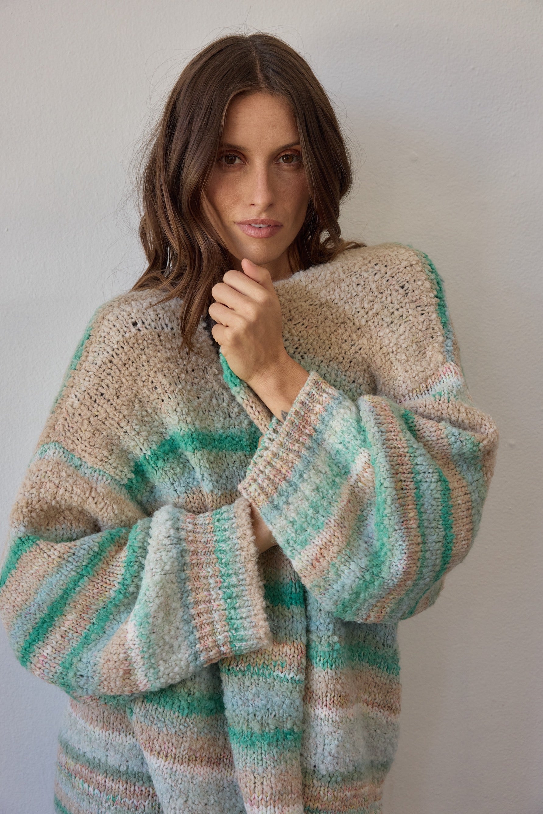 Luella Cardigan - Aqua Multi