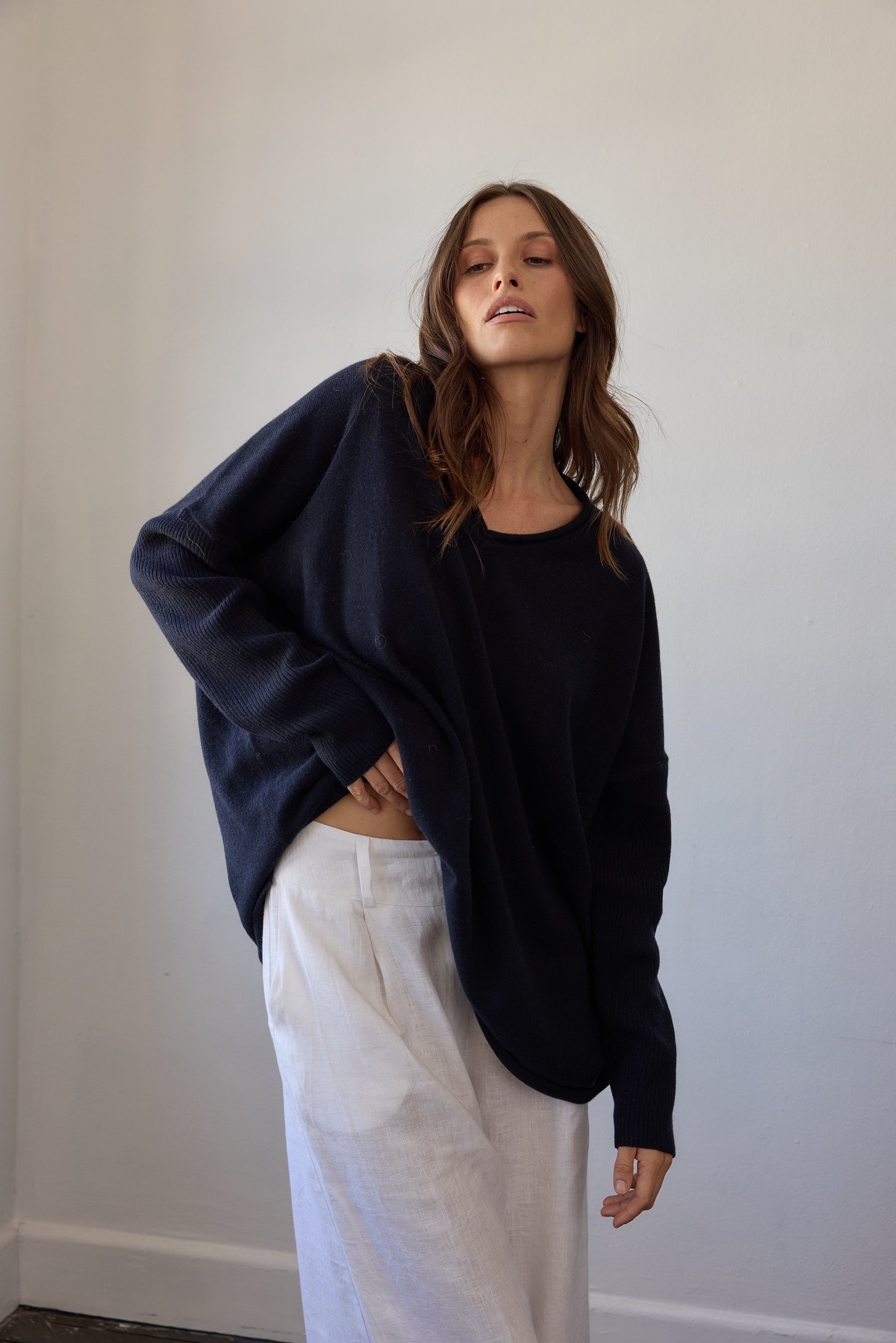 Zoe Cashmere Jumper - Navy