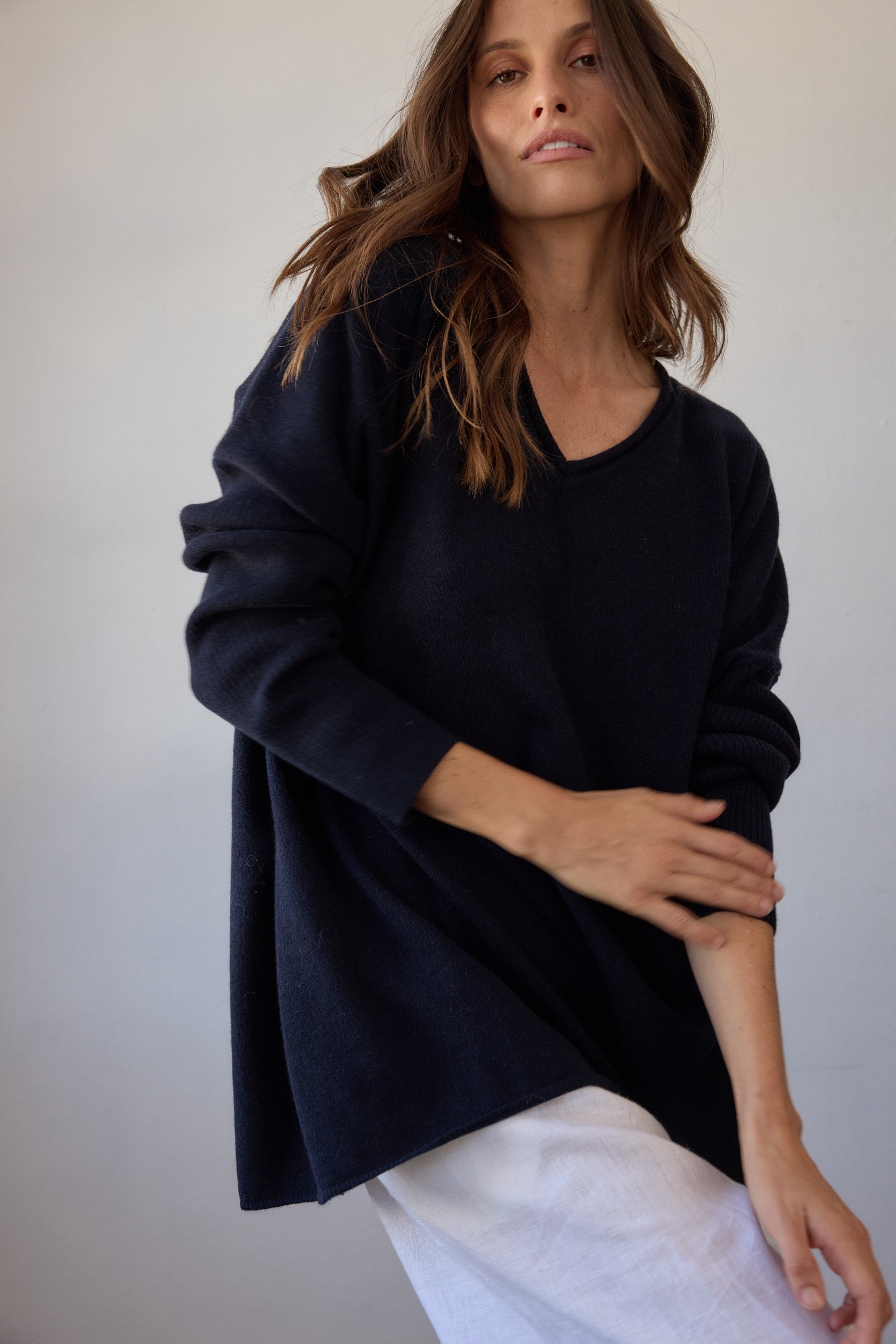 Zoe Cashmere Jumper - Navy