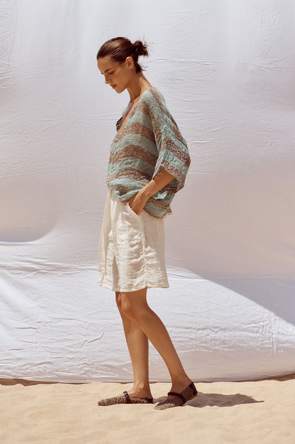 Miramare Top - Chocolate/Turquoise