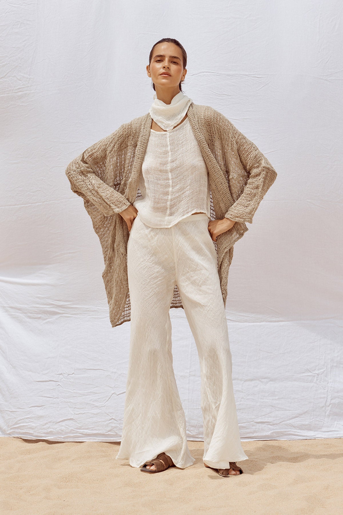 Midi Odissea Coat - Cestino Natural