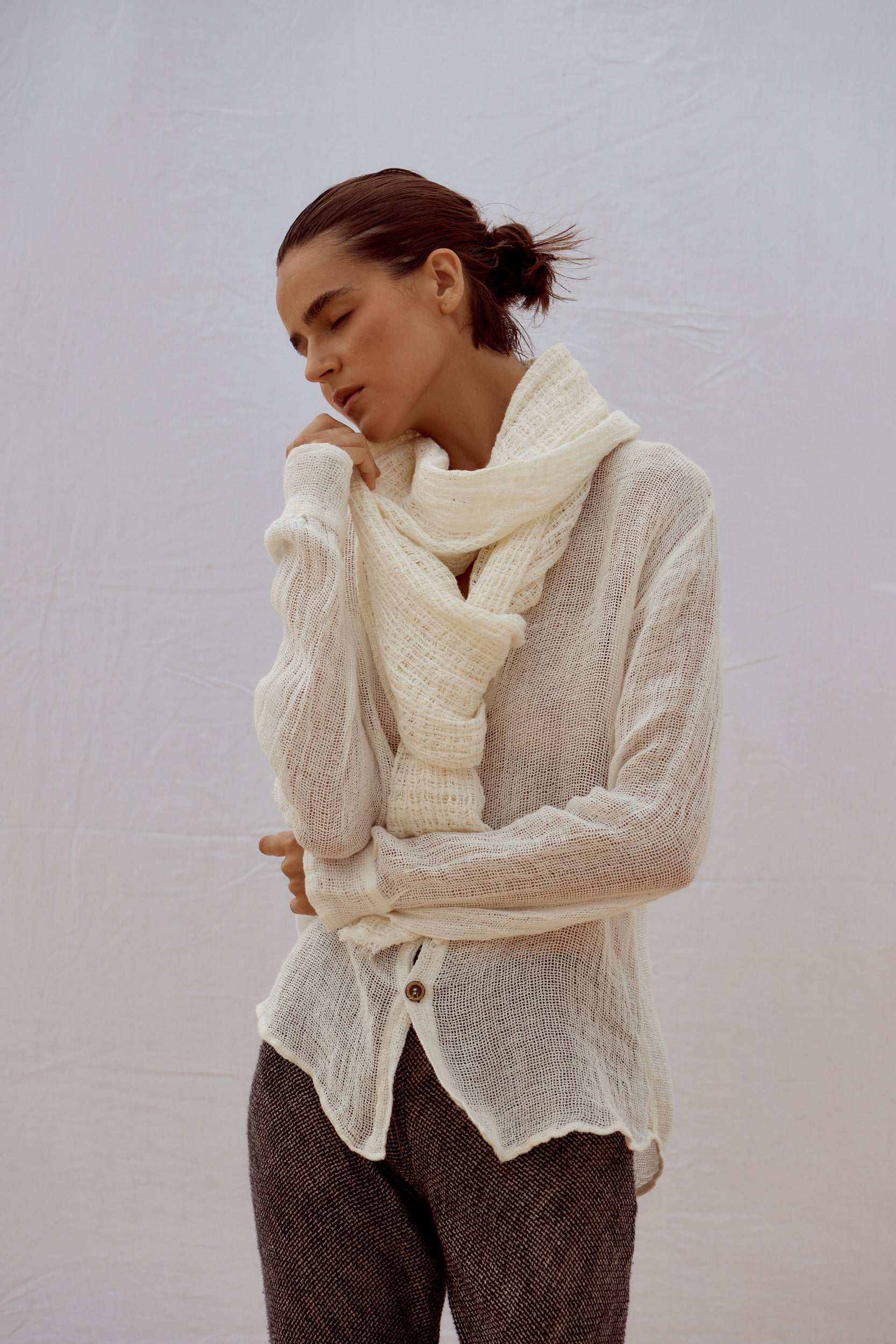 Grand Scarf - Cestino Panna