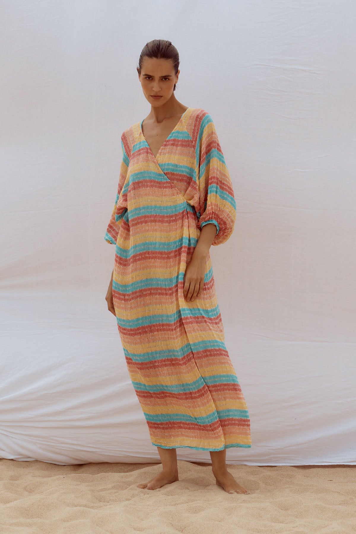 Maxi Ainu + Duster - Pappagallo Multi