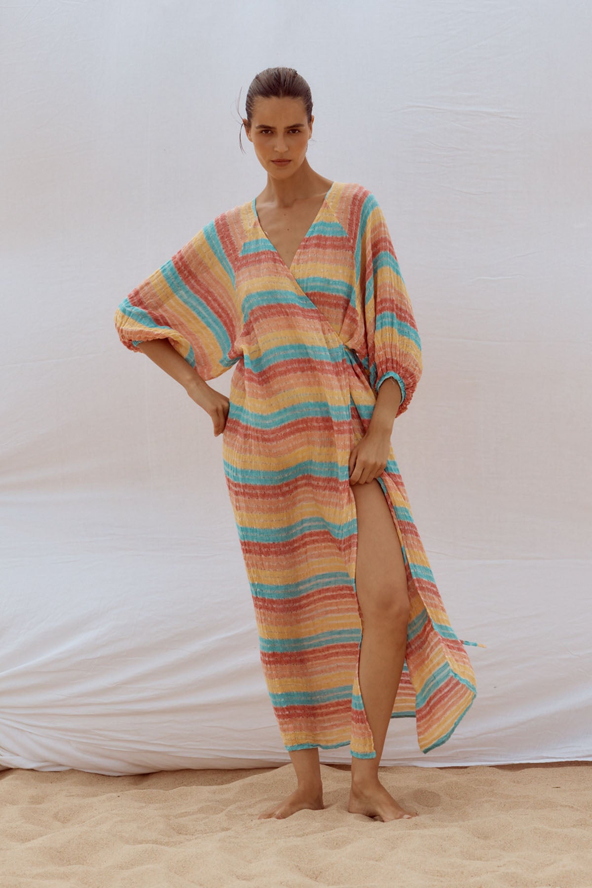 Maxi Ainu + Duster - Pappagallo Multi