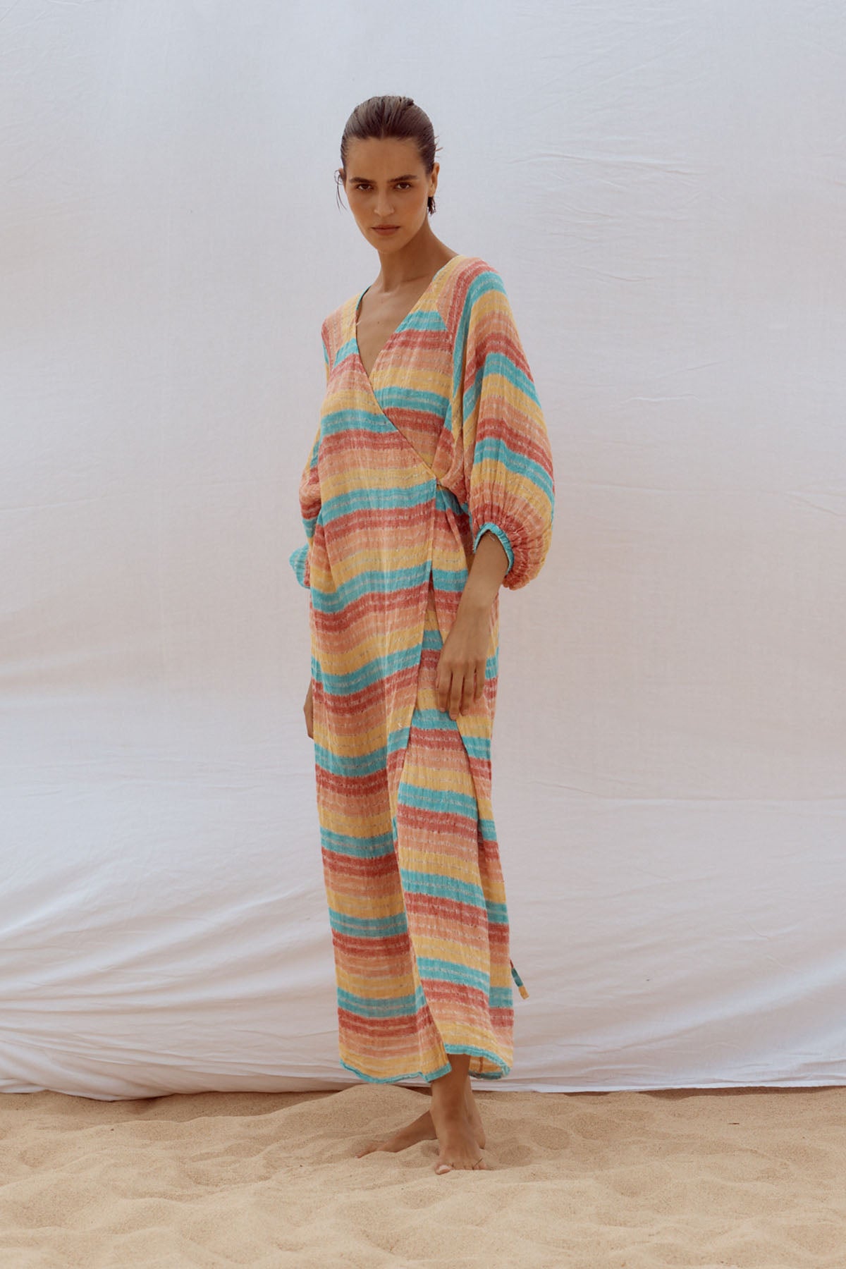 Maxi Ainu + Duster - Pappagallo Multi