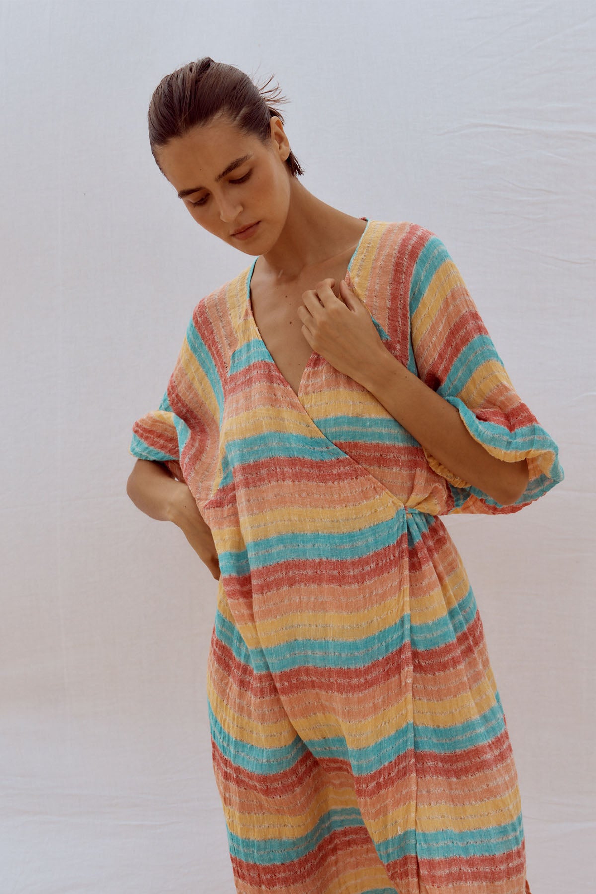 Maxi Ainu + Duster - Pappagallo Multi