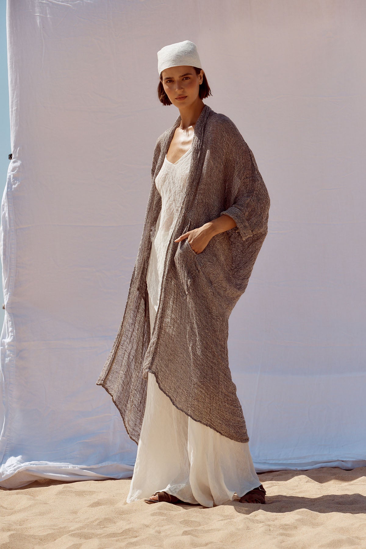 Odissea Coat - Rete Chocolate