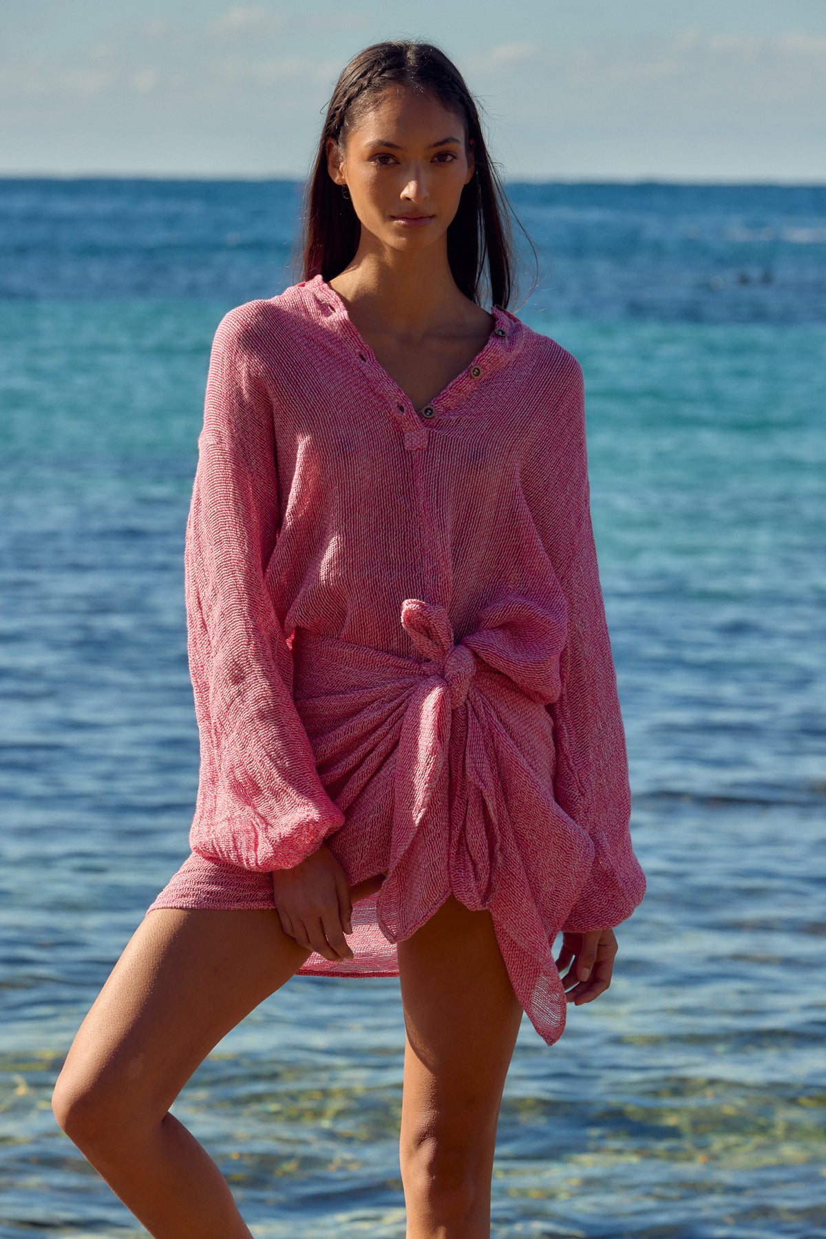 Indies Mini Pareo - Rete Fuchsia
