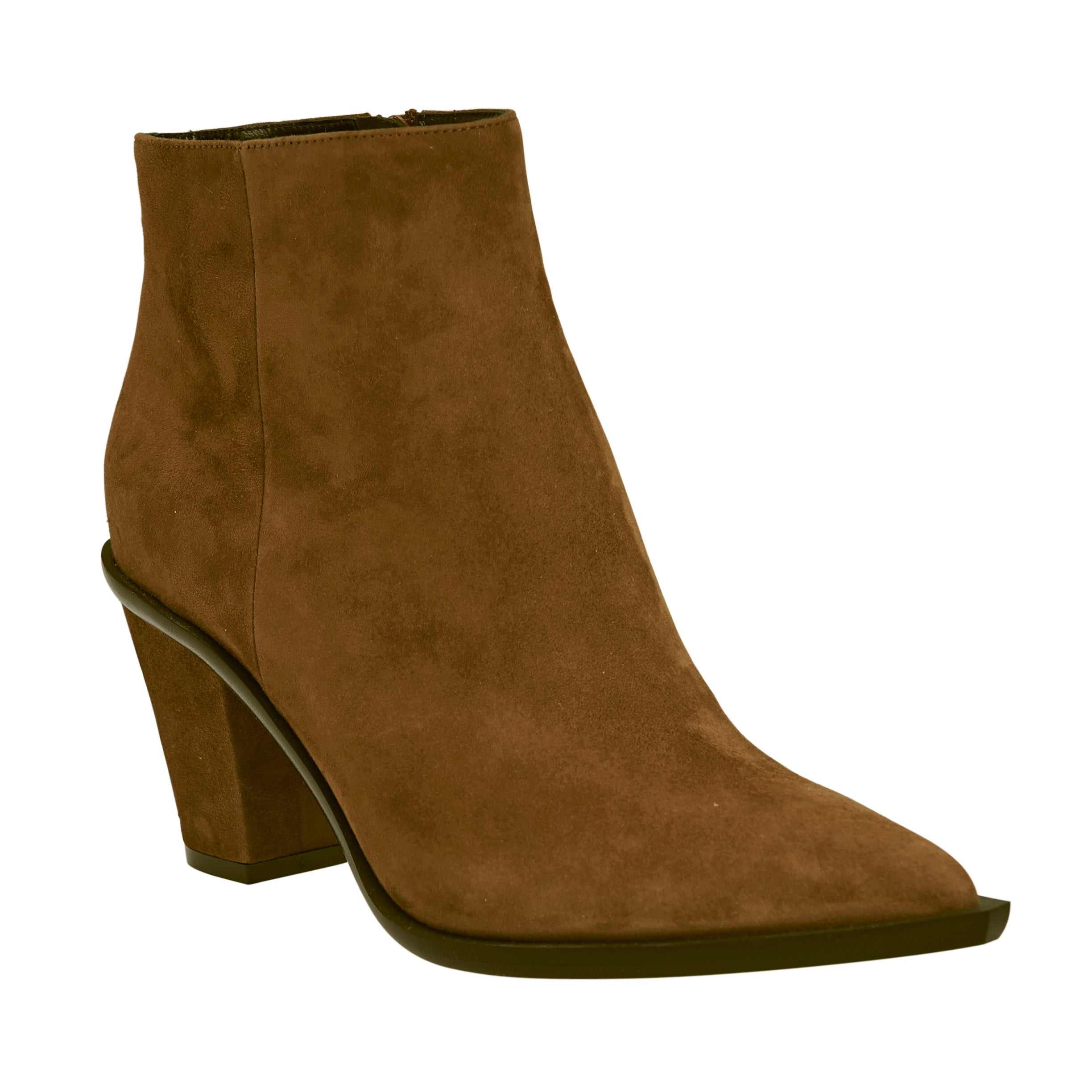 Stacked Heel Boot - Cognac - Sample Size 39