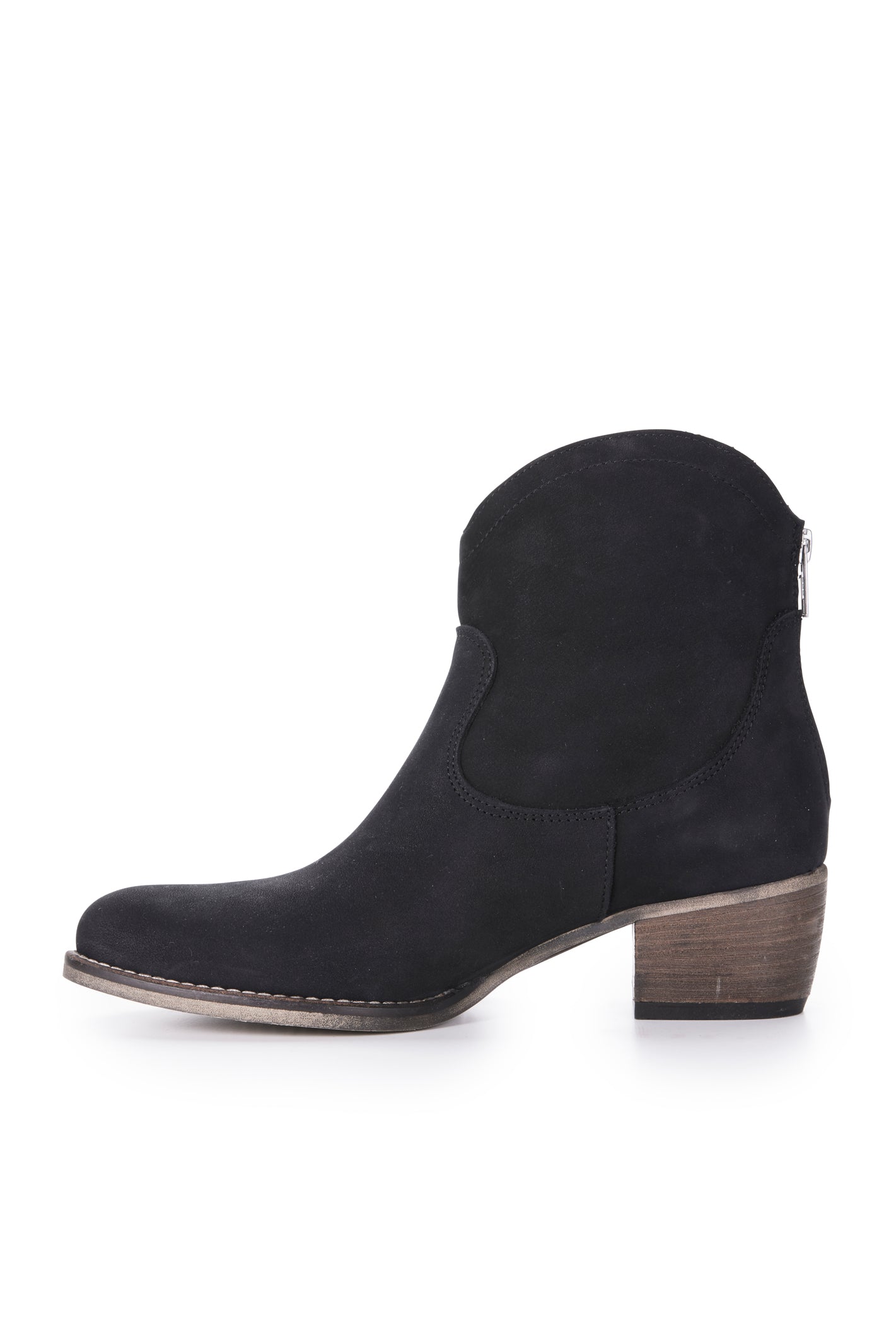 Nubuck Love Zip Boot - Black