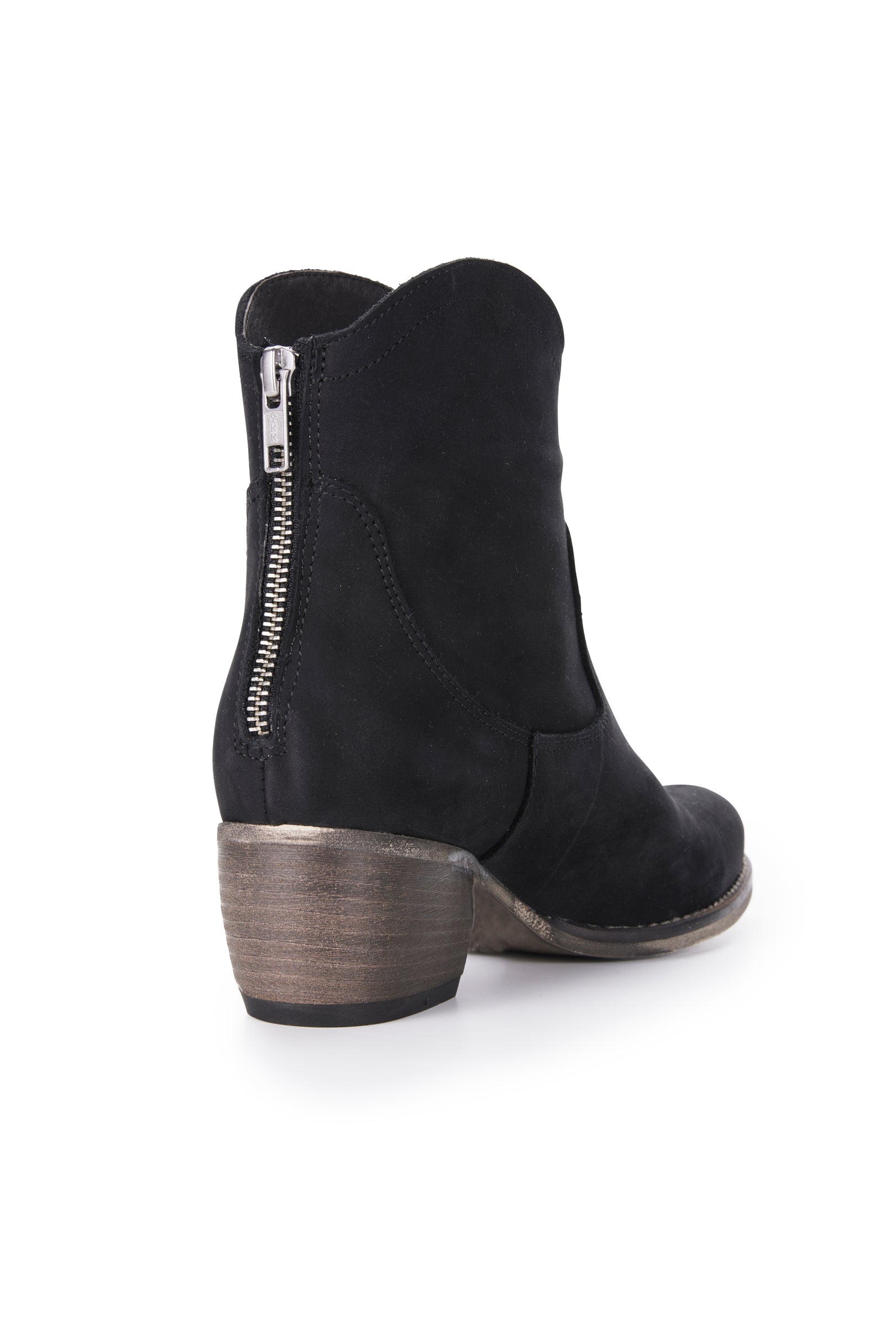 Nubuck Love Zip Boot - Black