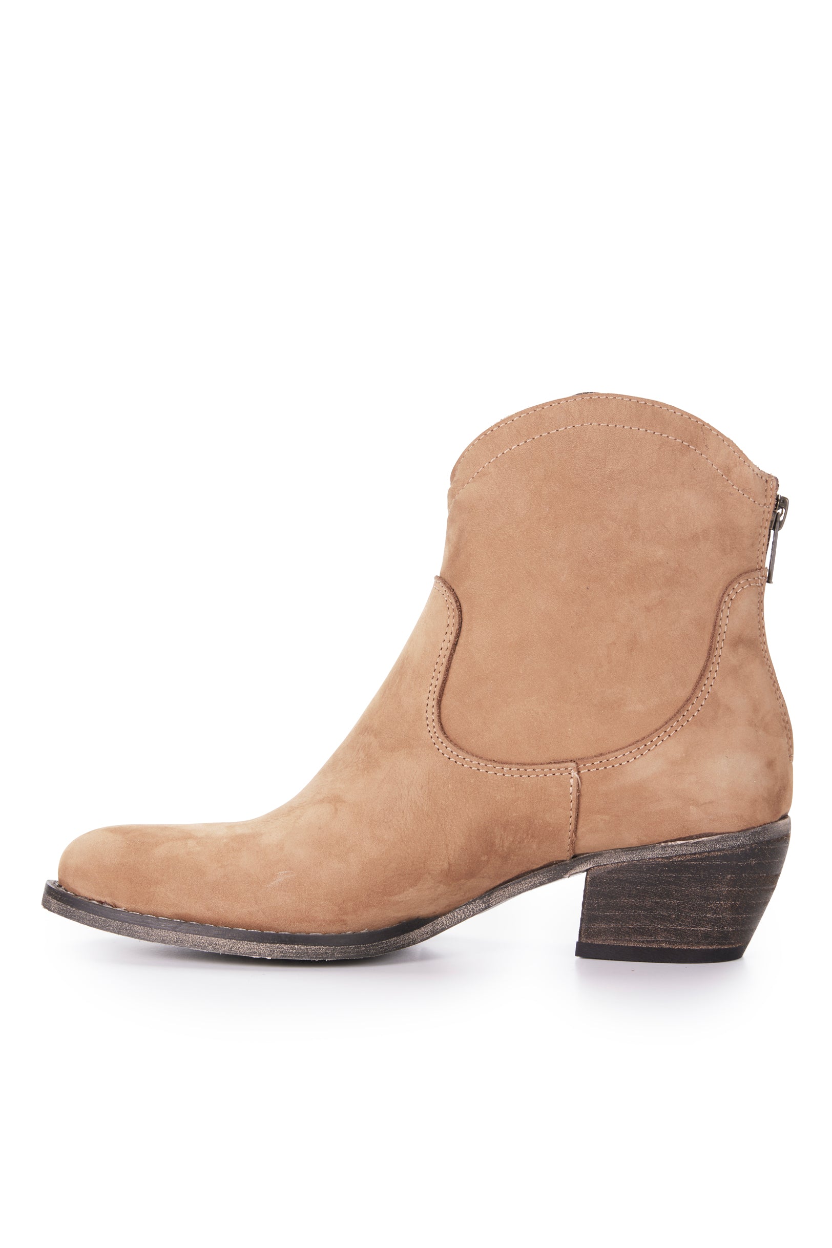 Nubuk Love Zip Boot - Camel