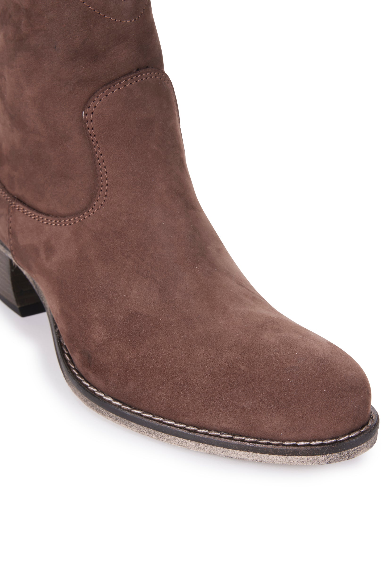 Nubuk Love Zip Boot - Chocolate