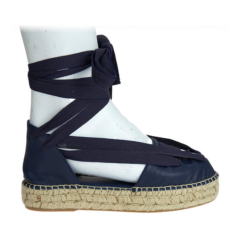 Calvina Midi Espadrille - Navy - Sample 37