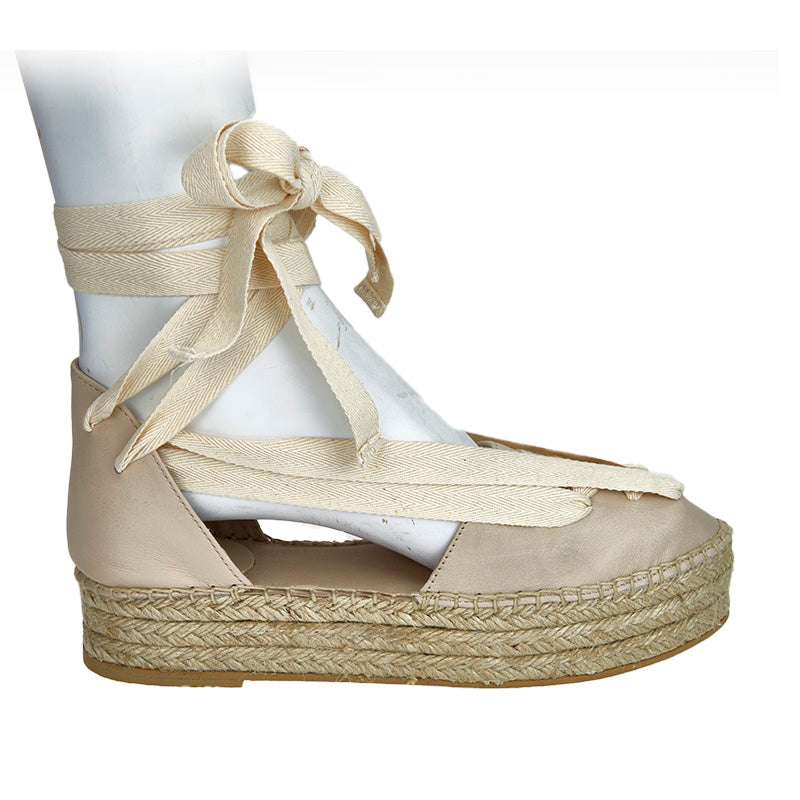 Calvina Midi Espadrille - Porcelain - Sample Size 37