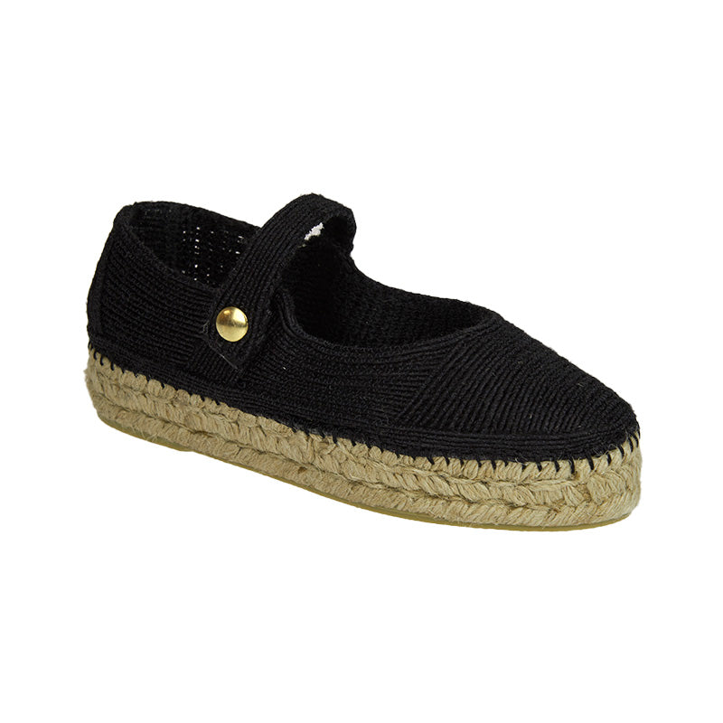 Clementine Jute Espadrille - Black - Sample Size 37