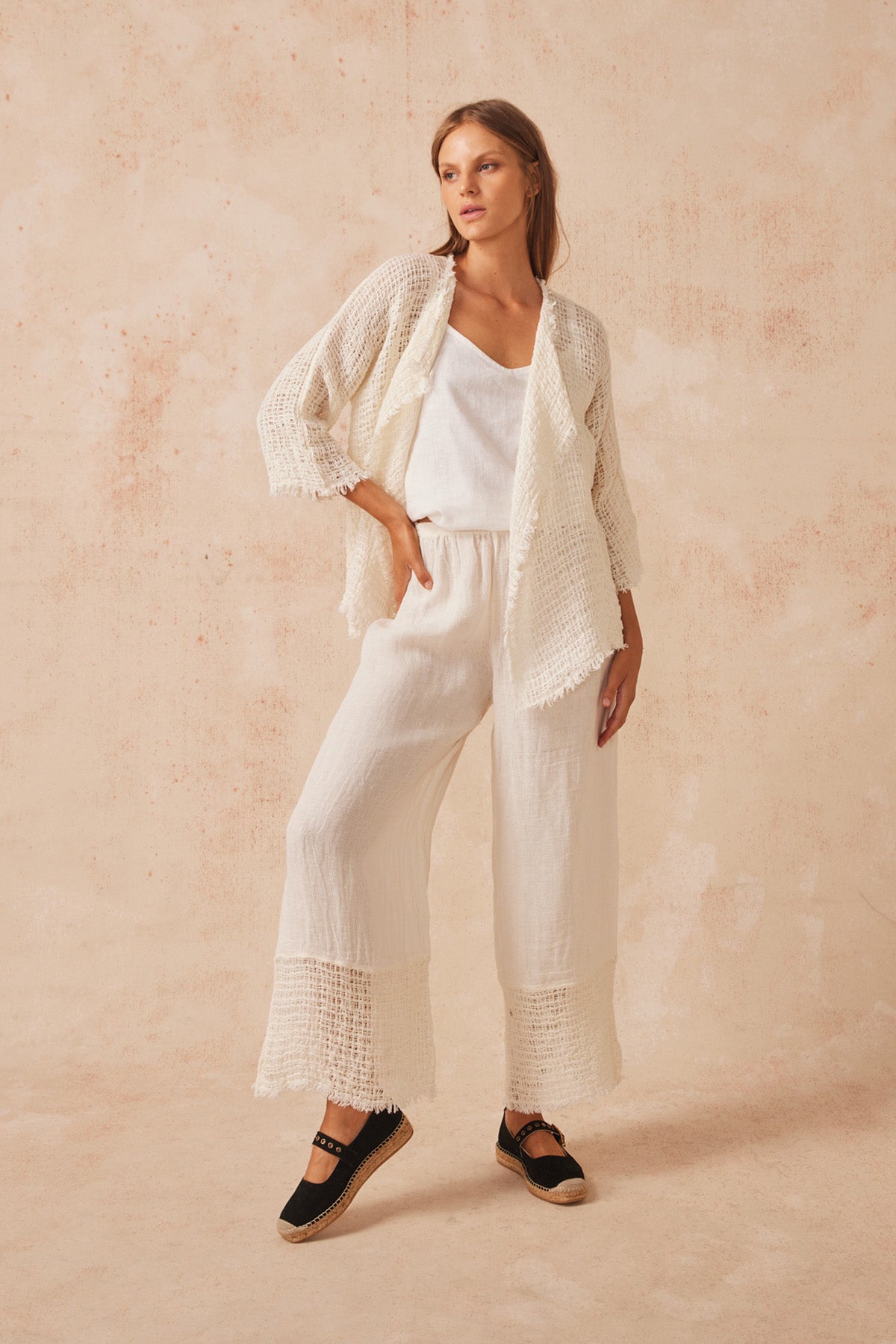 Crusoe Pant- Cestino Panna -