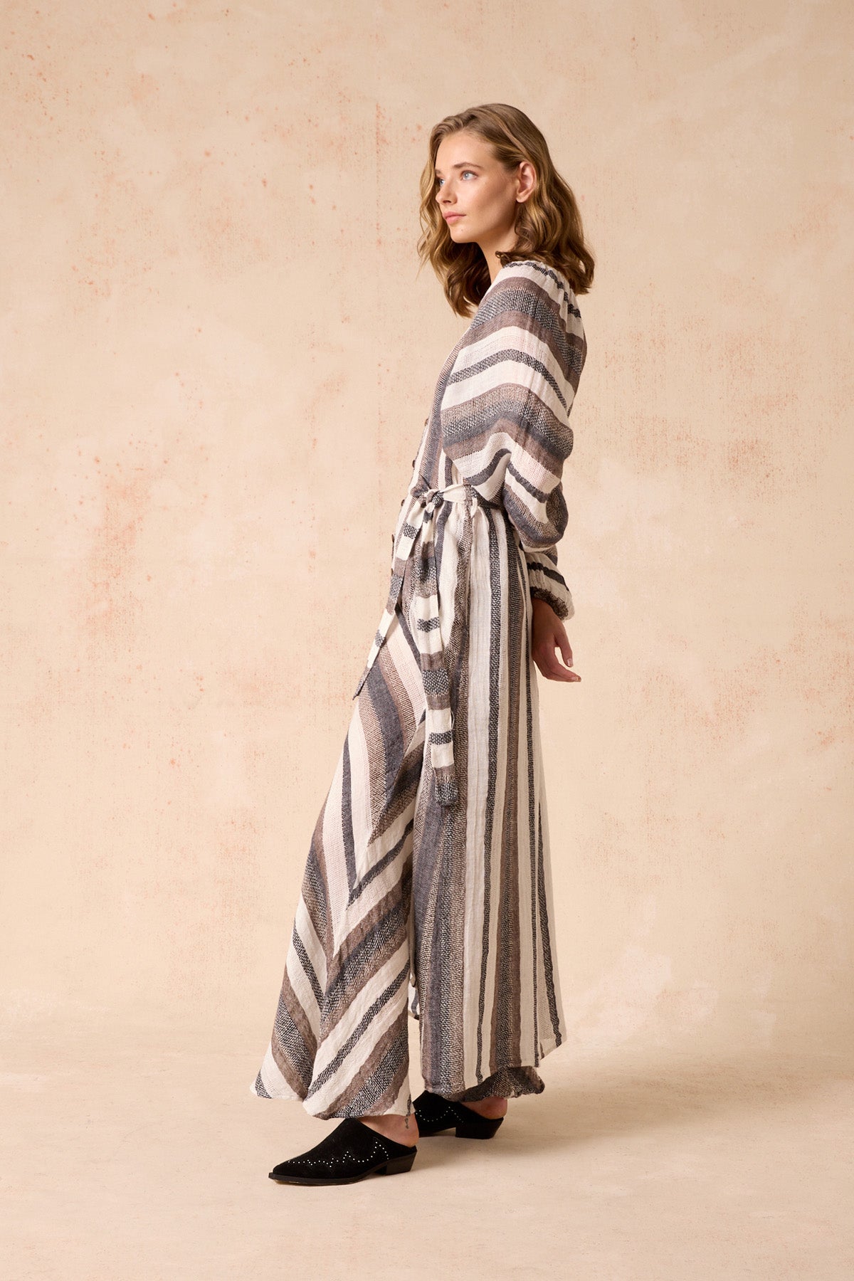 Novo Flare Pant - Dark Chocolate Stripe