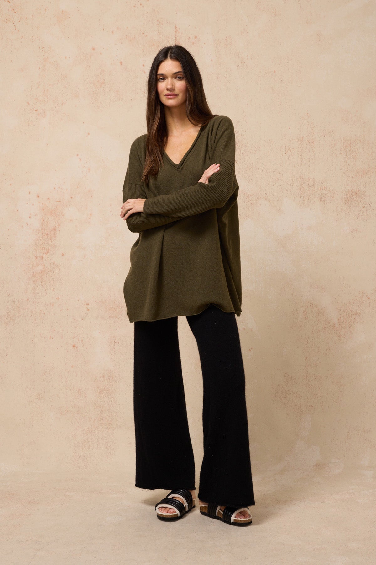Solace Wool Cashmere Pant - Black