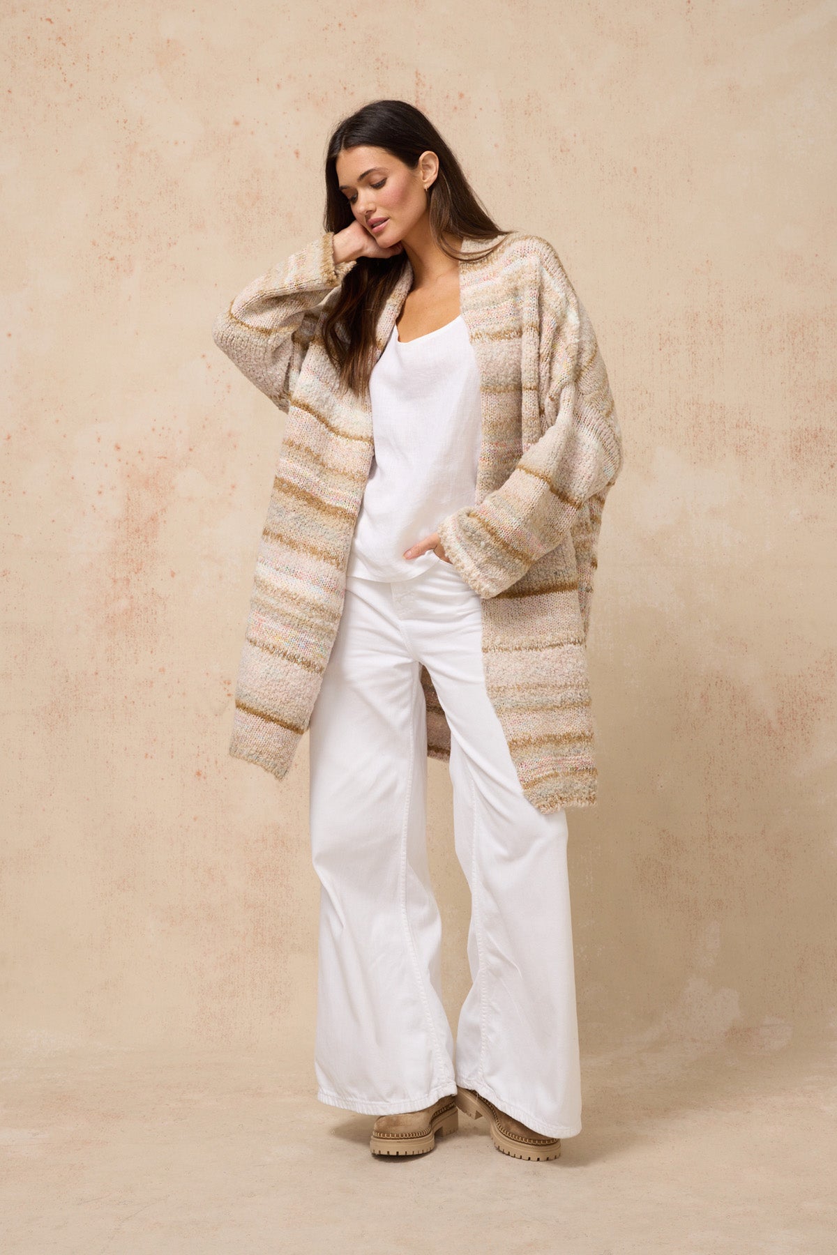 Aura Coat - Stone Multi