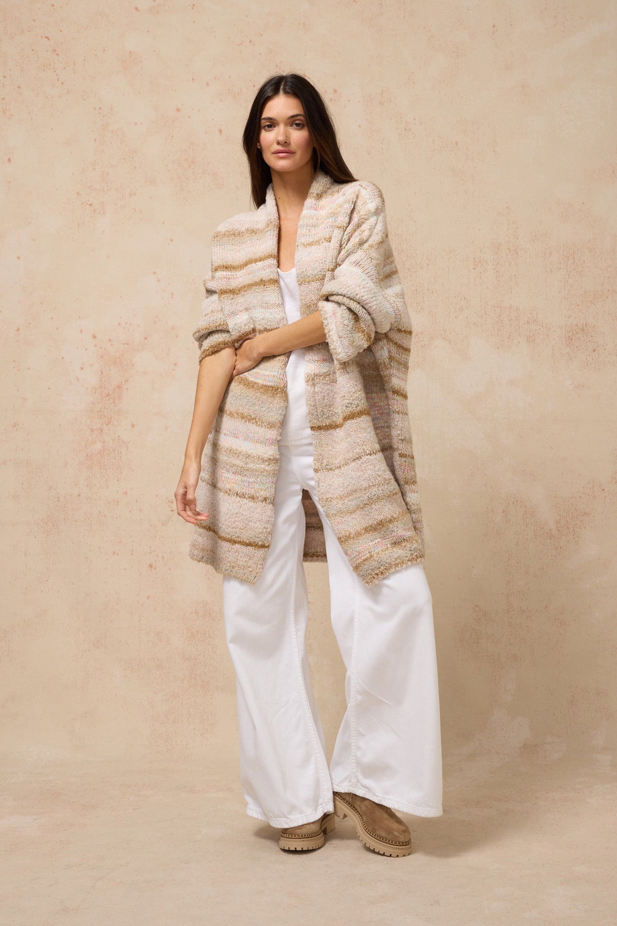 Aura Coat - Stone Multi