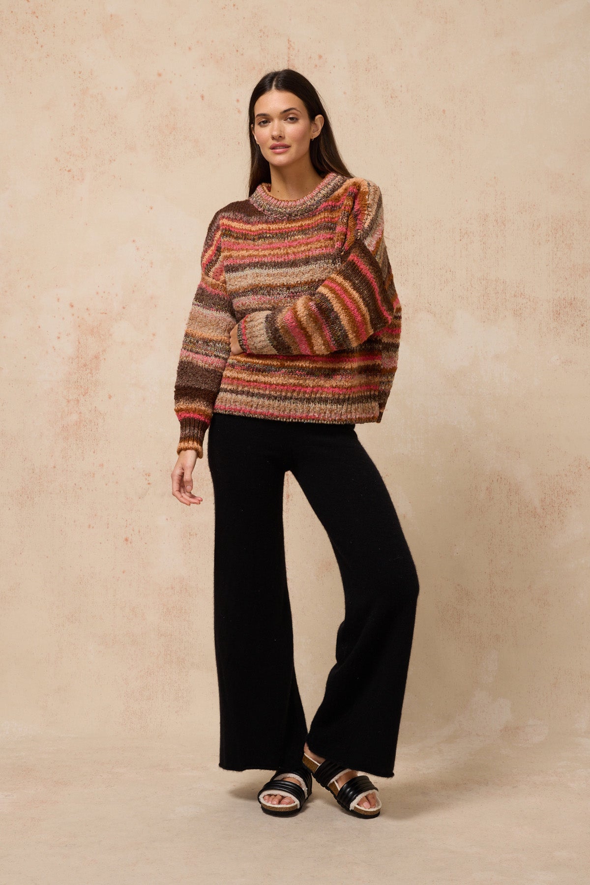 Zephyr Sweater - Chocolate Multi Stripe