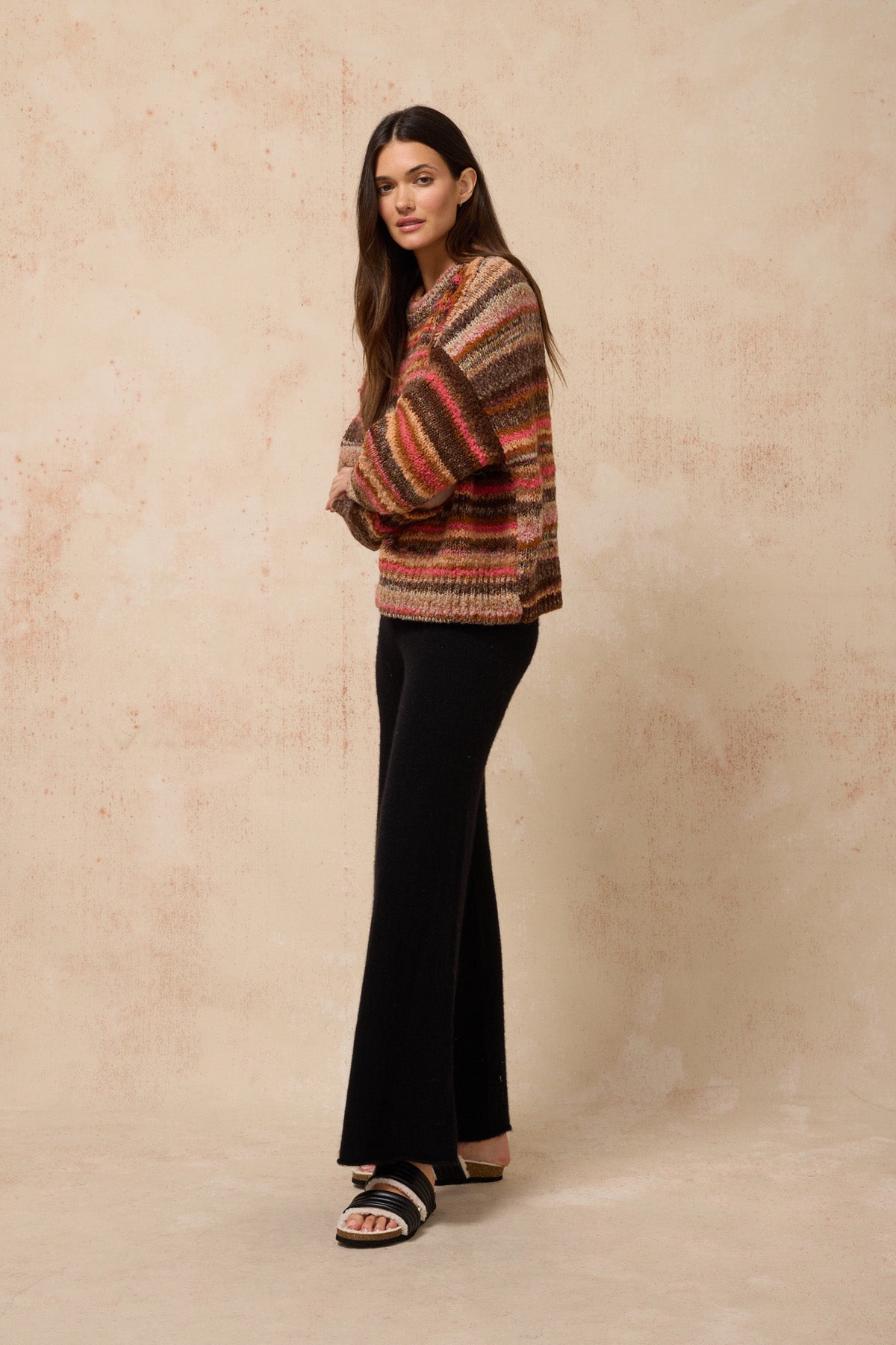 Zephyr Sweater - Chocolate Multi Stripe