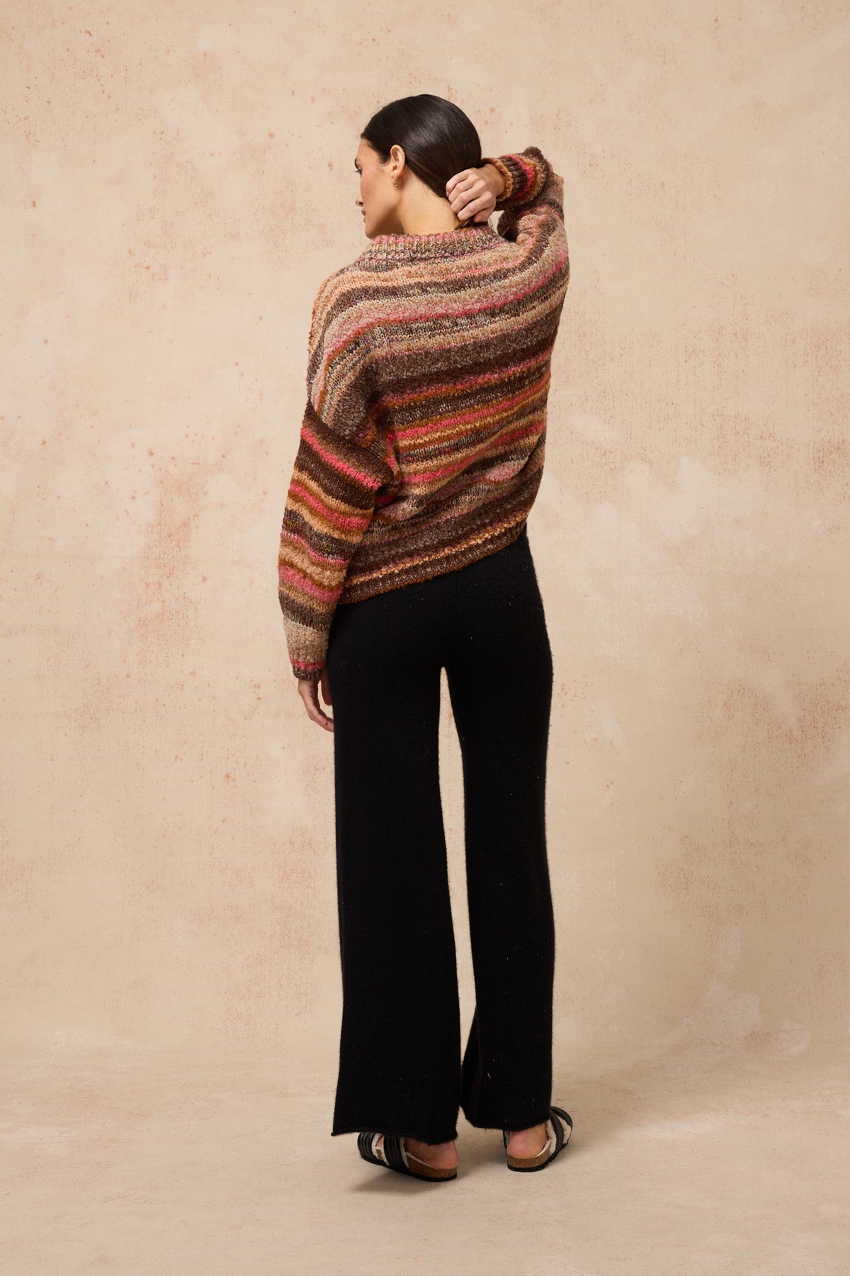 Zephyr Sweater - Chocolate Multi Stripe