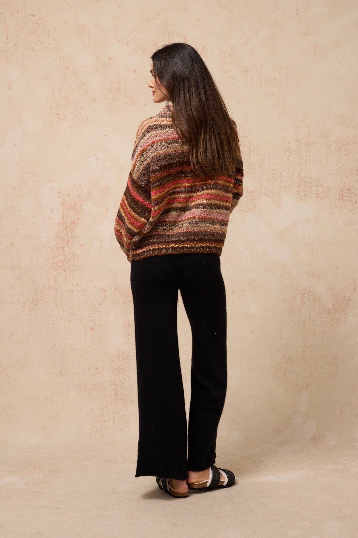 Zephyr Sweater - Chocolate Multi Stripe