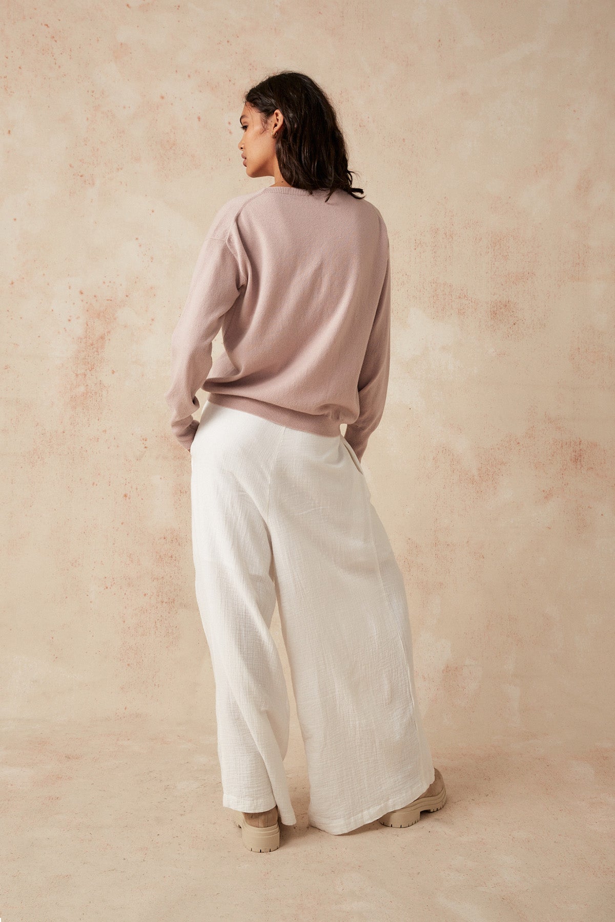 Colette Cashmere Sweater - Dusty Pink - Sample