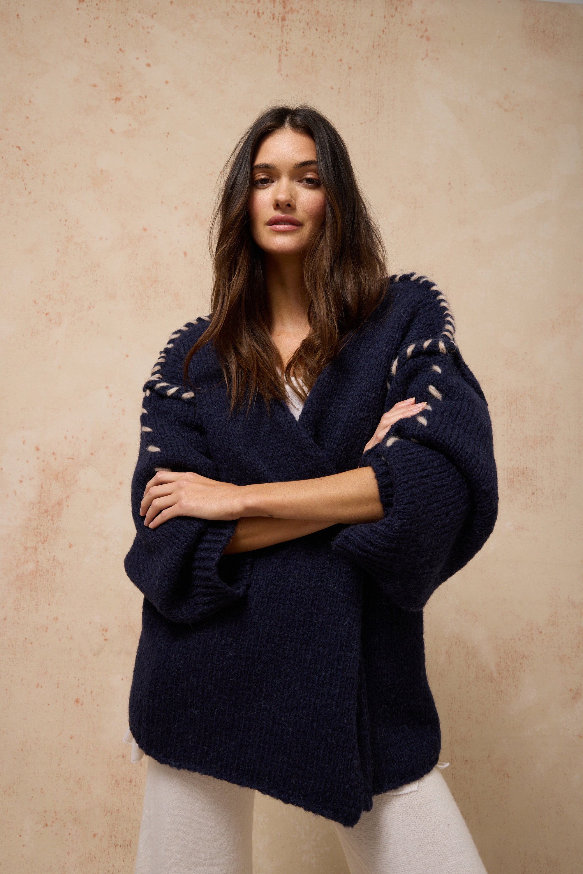 Bisou Cardigan - French Navy