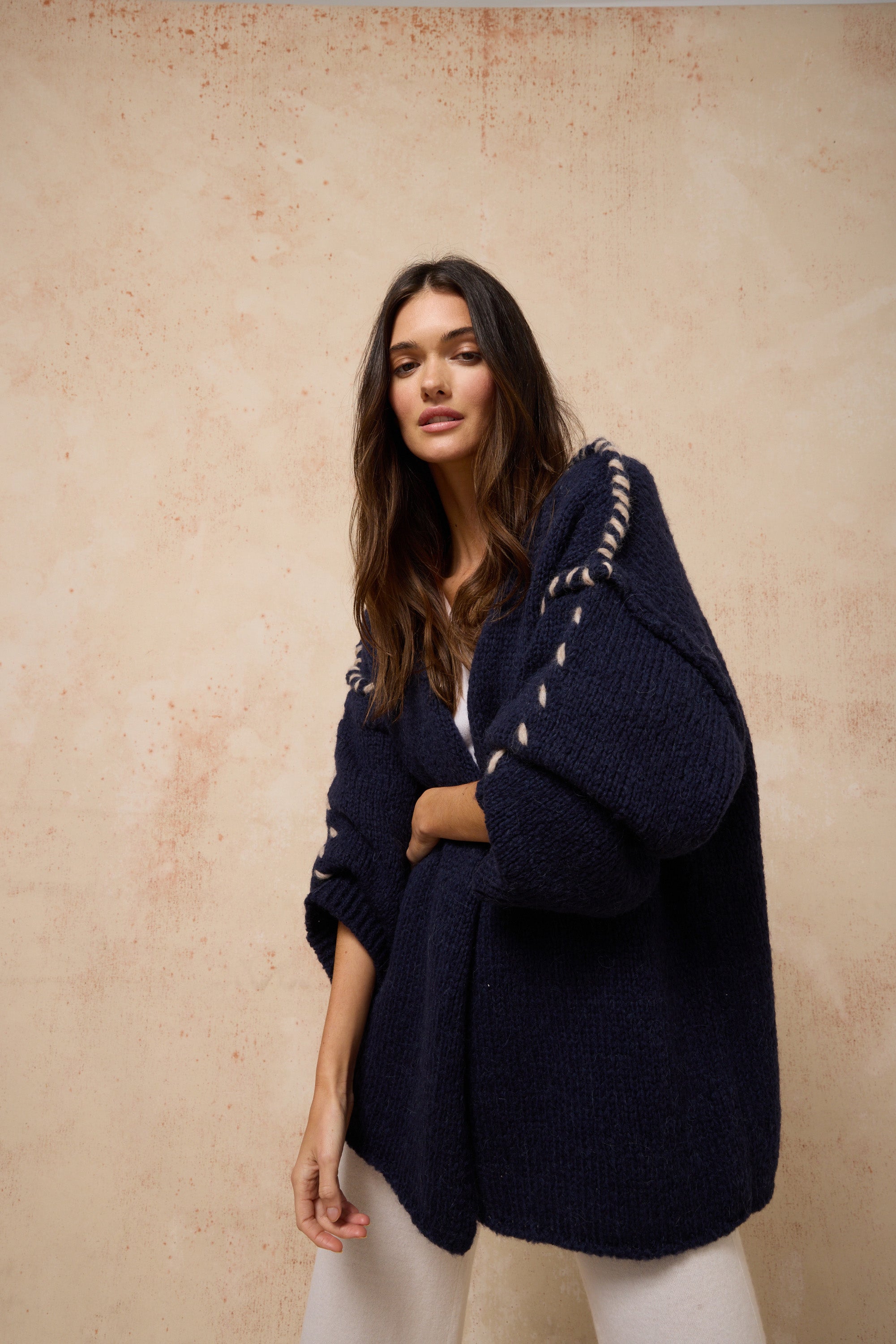 Bisou Cardigan - French Navy