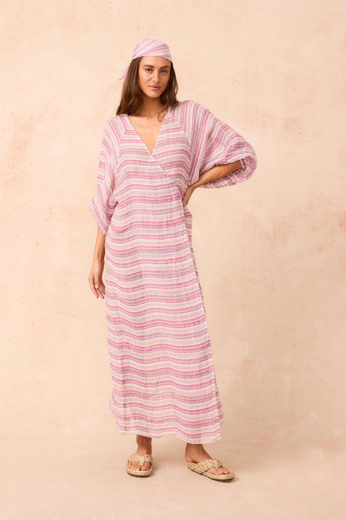 Maxi Ainu + Duster - Pampa Stripe