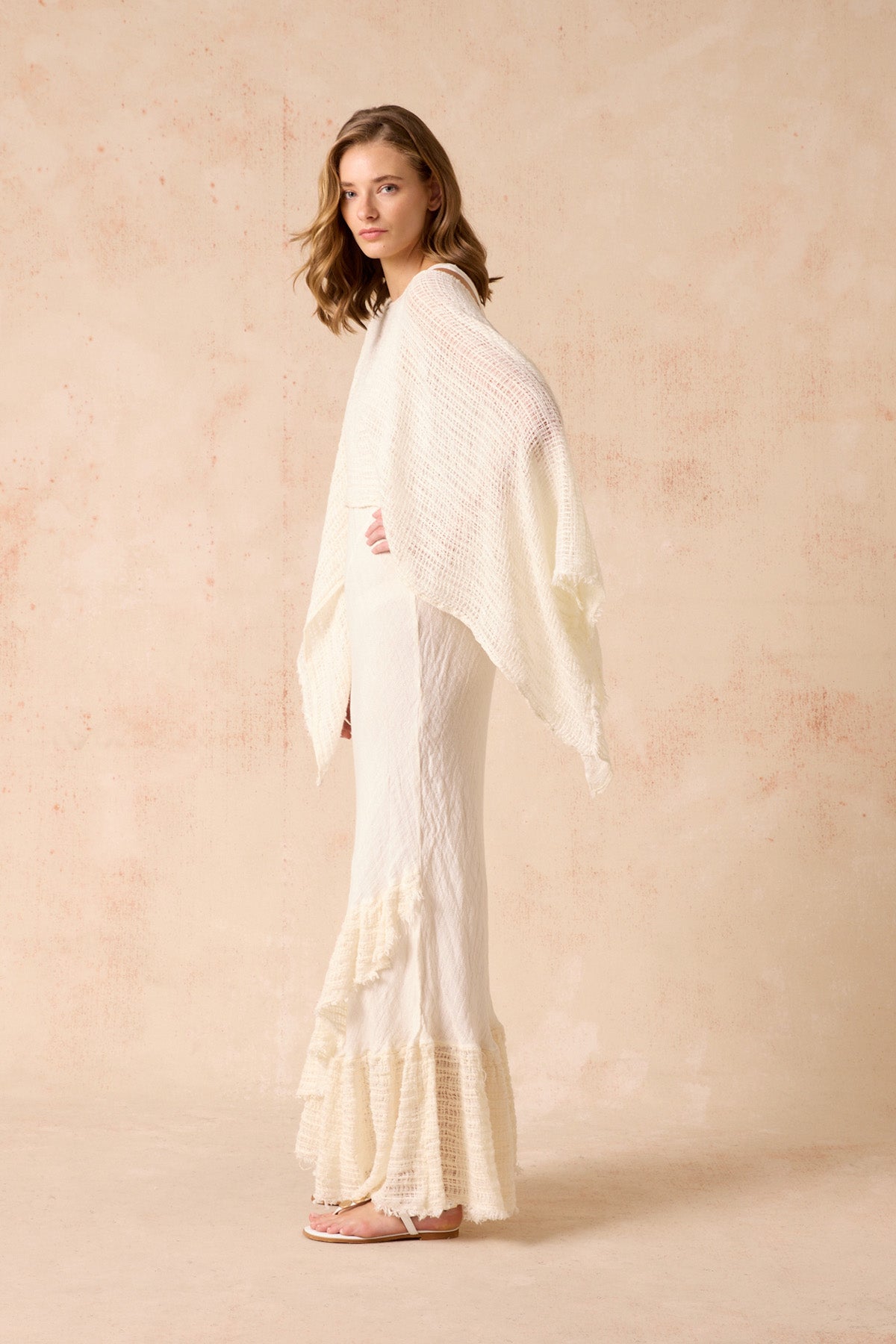 Multi Wear Poncho - Giorno Panna