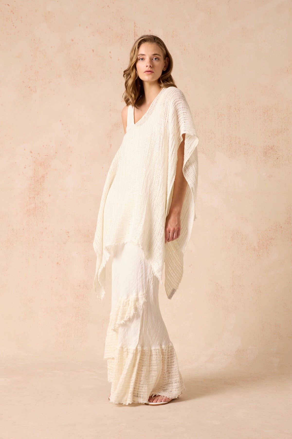 Multi Wear Poncho - Giorno Panna