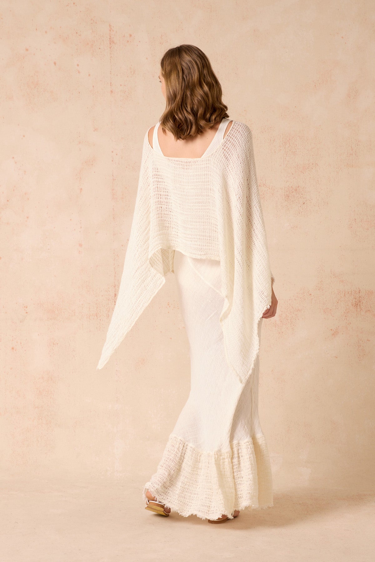 Multi Wear Poncho - Giorno Panna