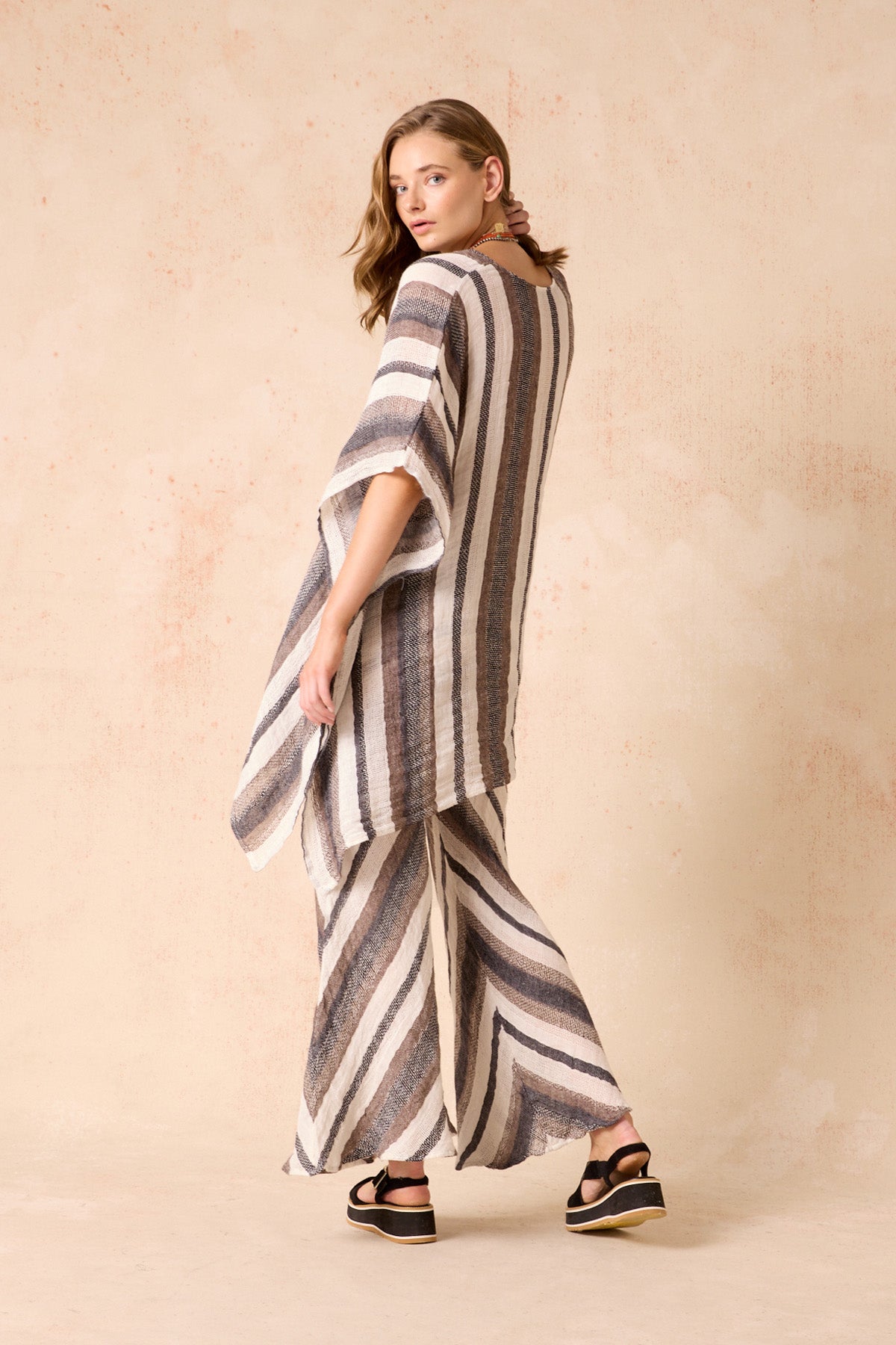 Novo Flare Pant - Dark Chocolate Stripe