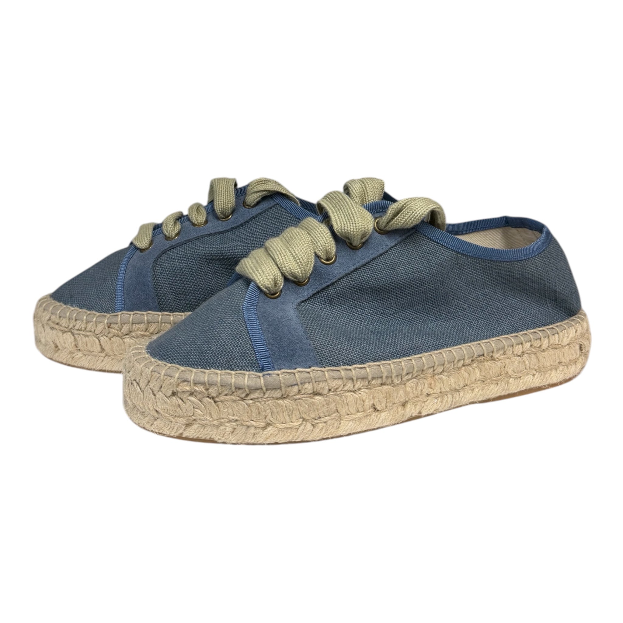Linen Espadrille Sneaker - Blue