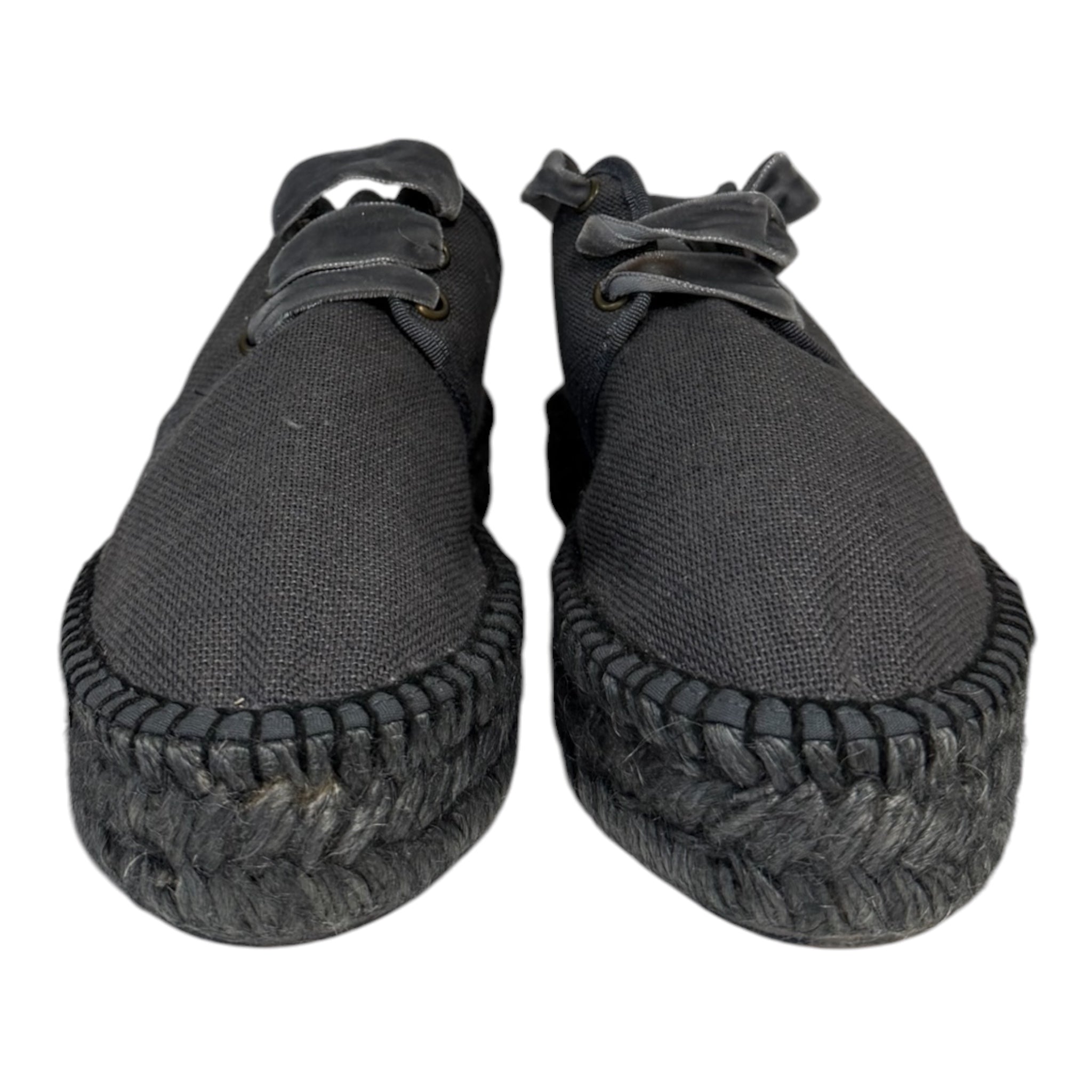 Linen Espadrille Sneaker - Charcoal