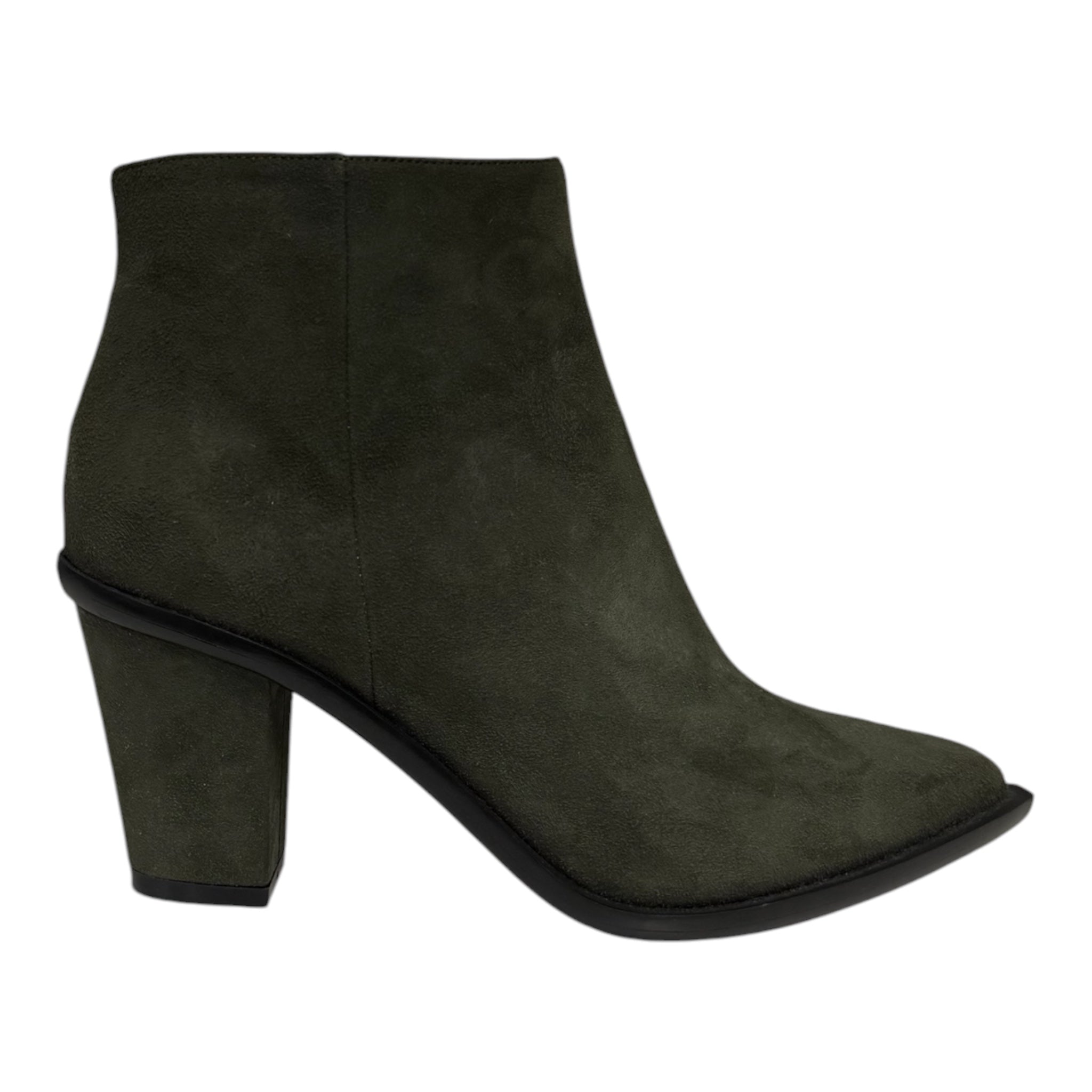 Stacked Heel Boot - Khaki