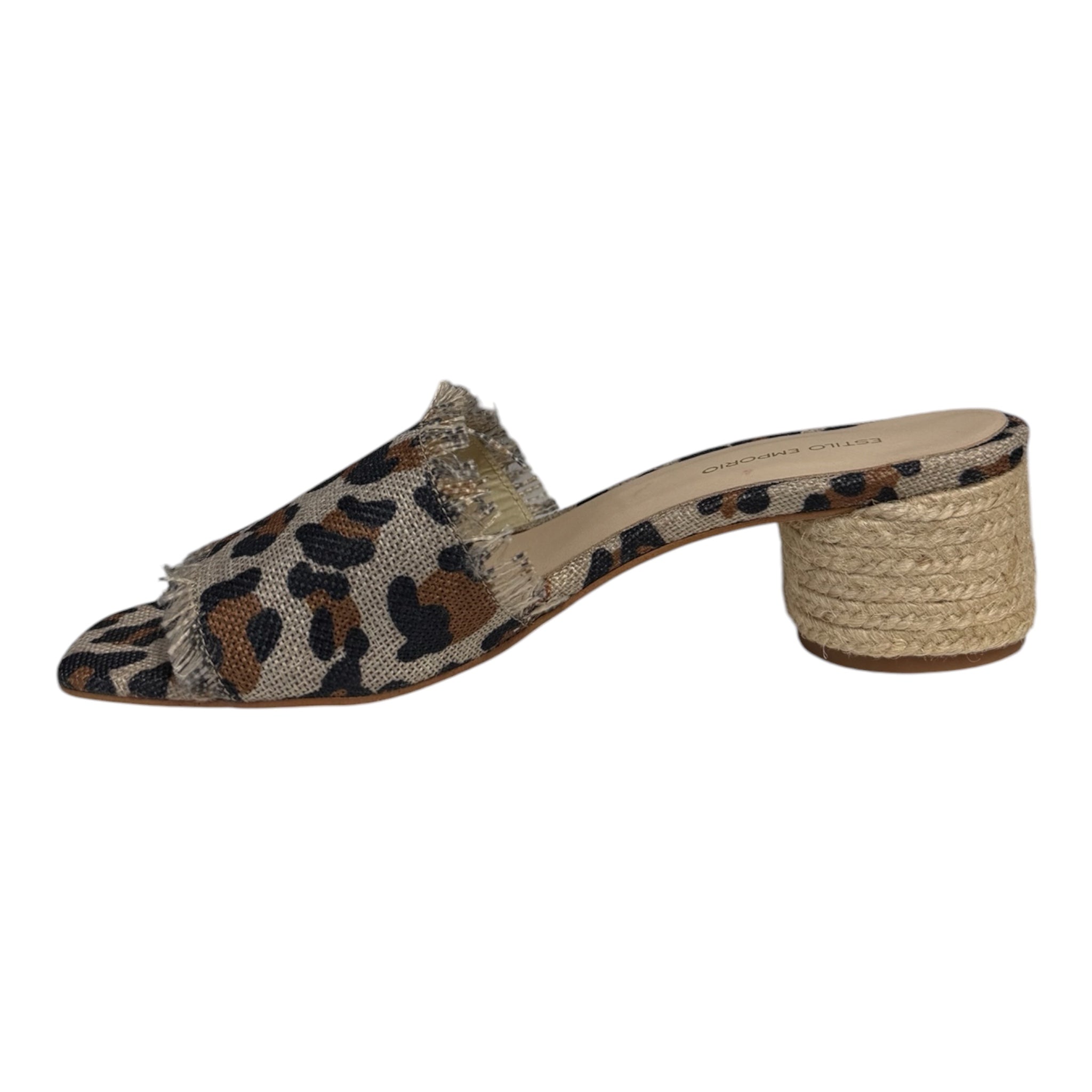 Linen Heels - Leopard
