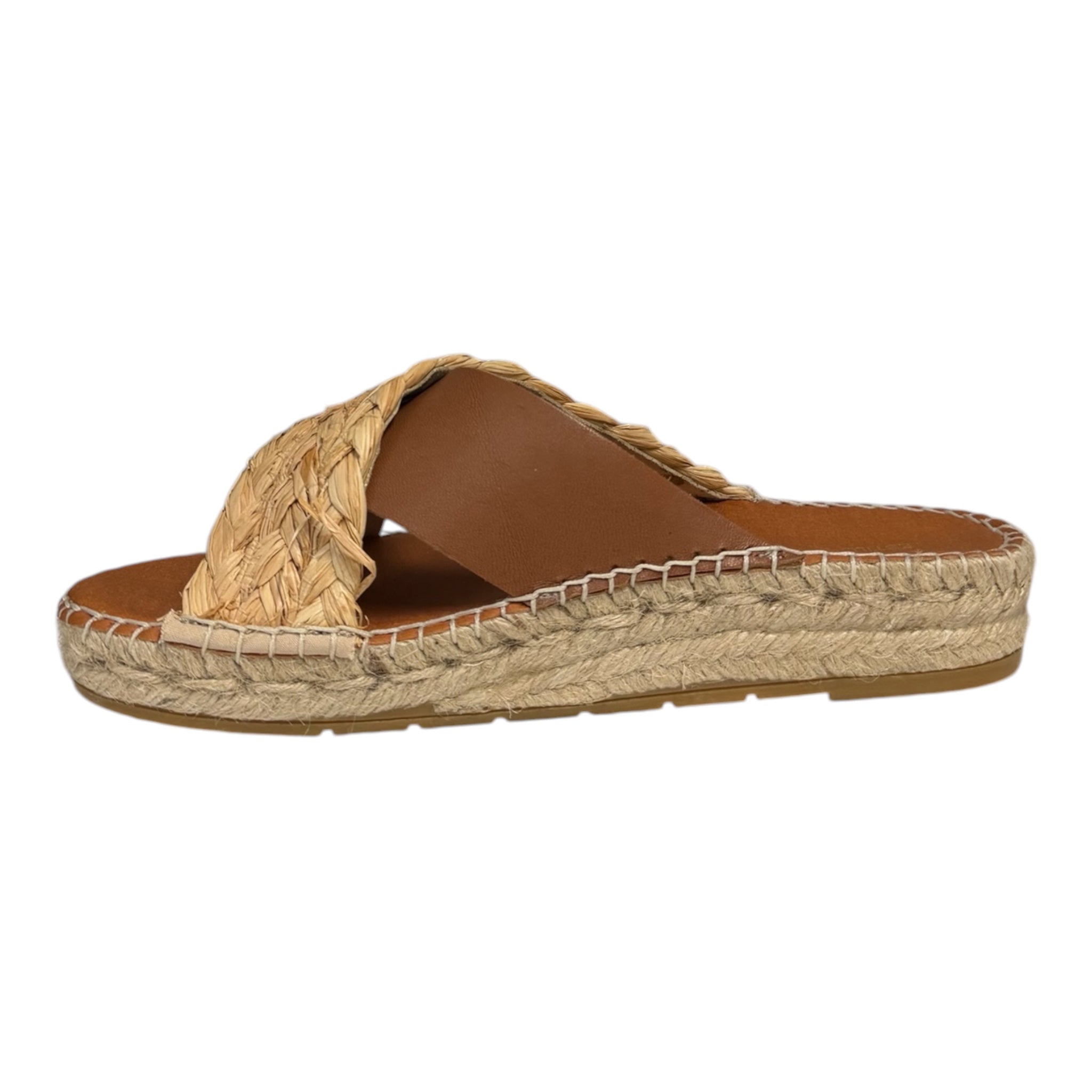 Raffia Slides - Tan