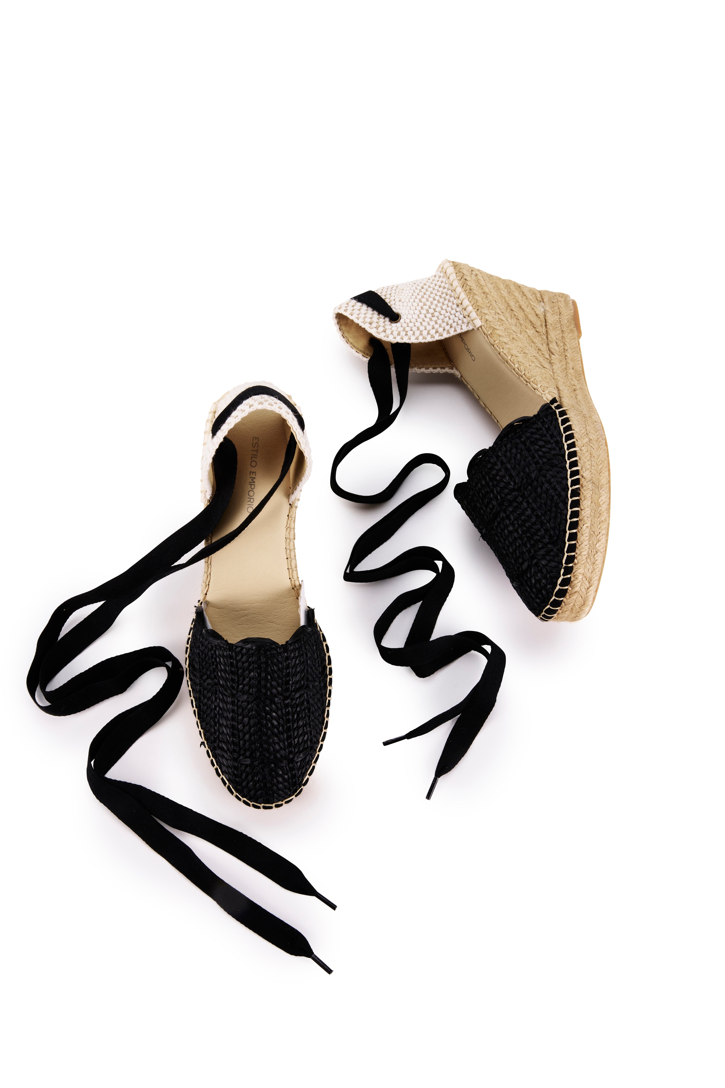 Purl Espadrille Wedge - Black